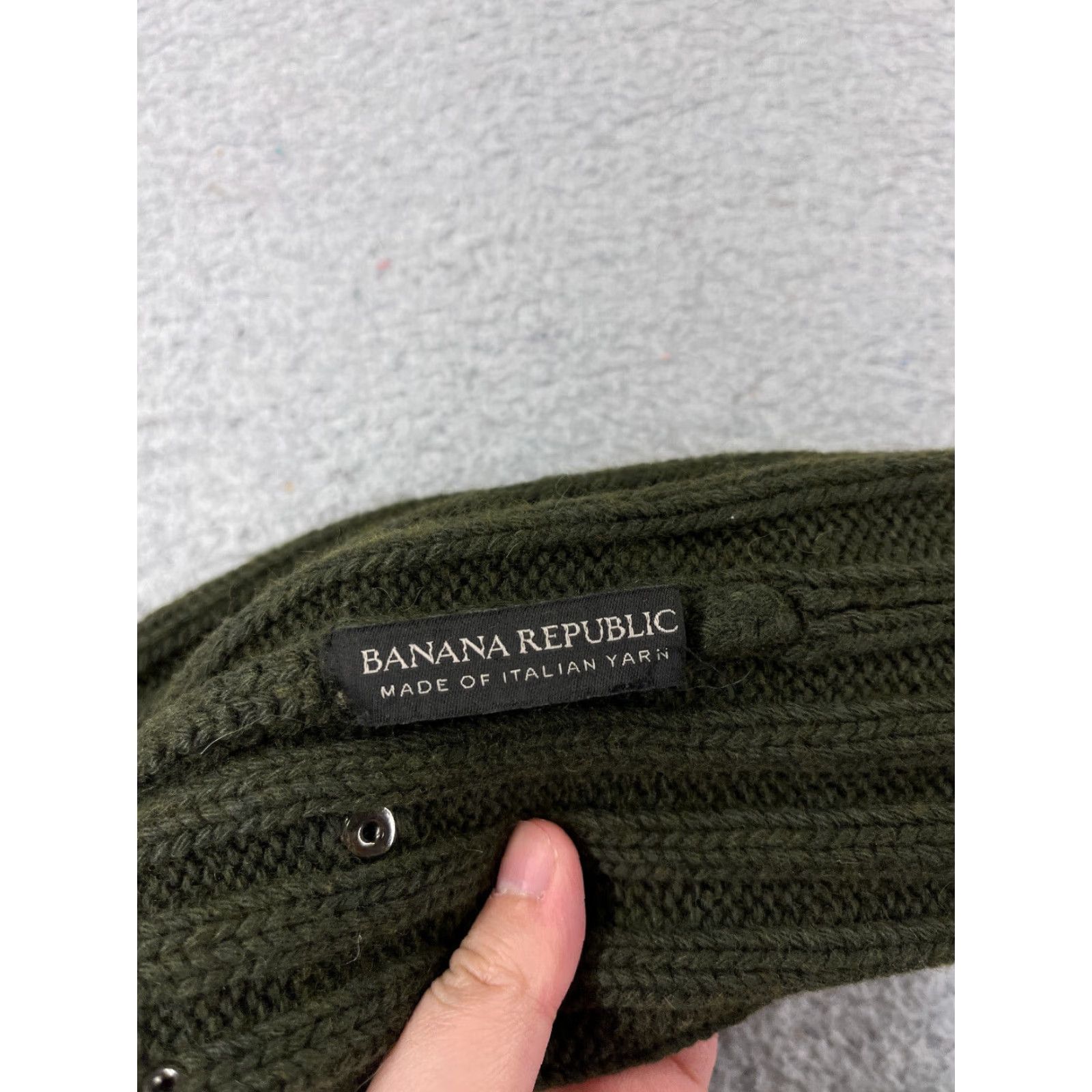 Banana Republic VINTAGE Banana Republic Beanie Knit Hat Womens One Size Green Beaded Ski Outdoor 90s Mens Womens Boys Girls Size ONE SIZE - 6 Thumbnail
