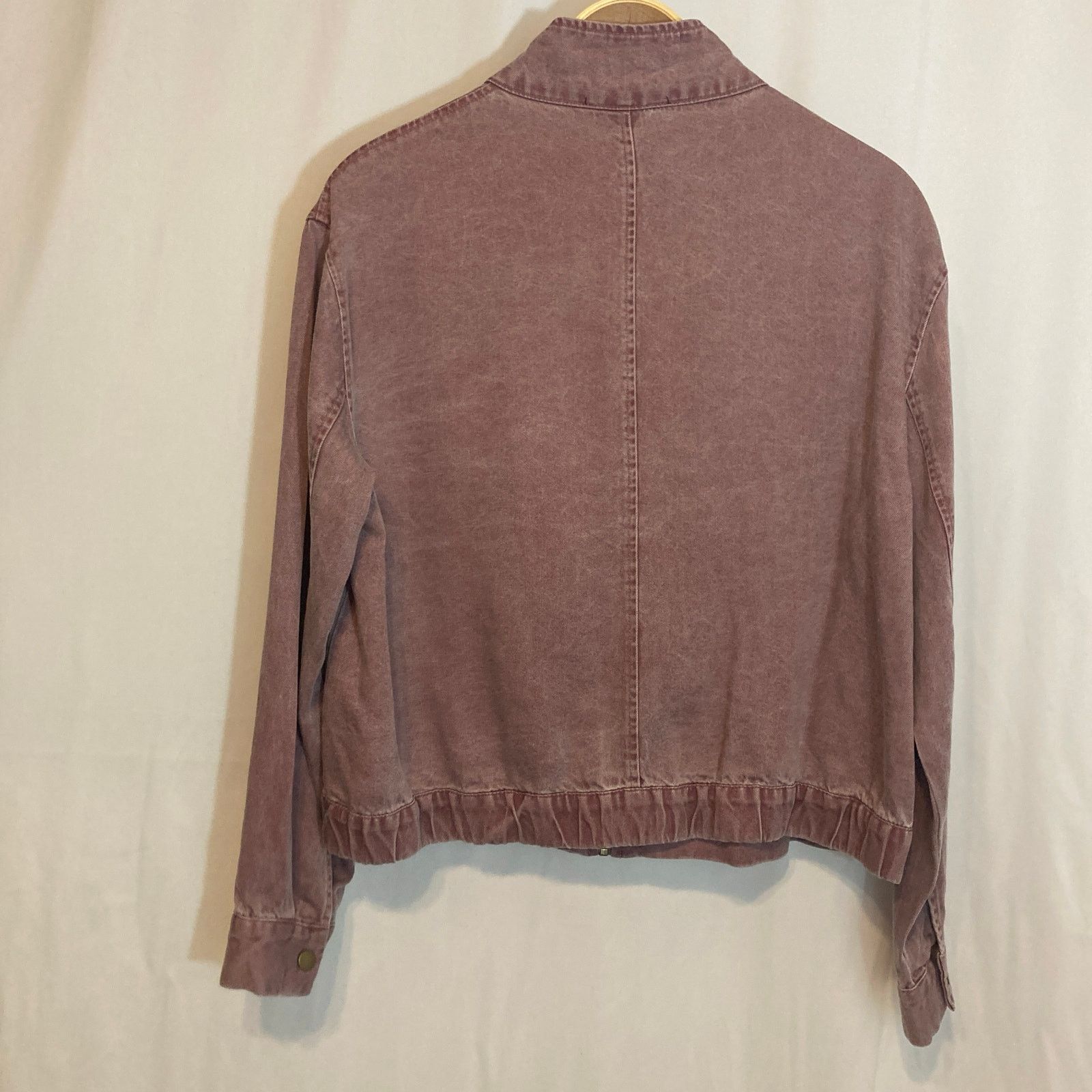 Other Jane and Delancey Lyocell Dusty Rose Full Zip Bomber Jacket Size M / US 6-8 / IT 42-44 - 9 Thumbnail
