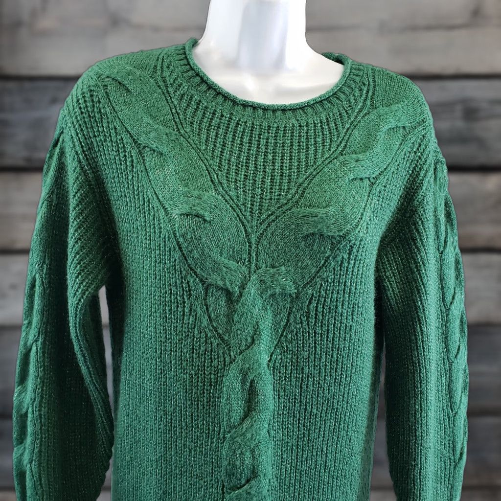 Vintage LC Lauren Conrad Womens Sweater XS Green Long Sleeve Pullover Size XS Women Size XS / US 0-2 / IT 36-38 - 1 Thumbnail