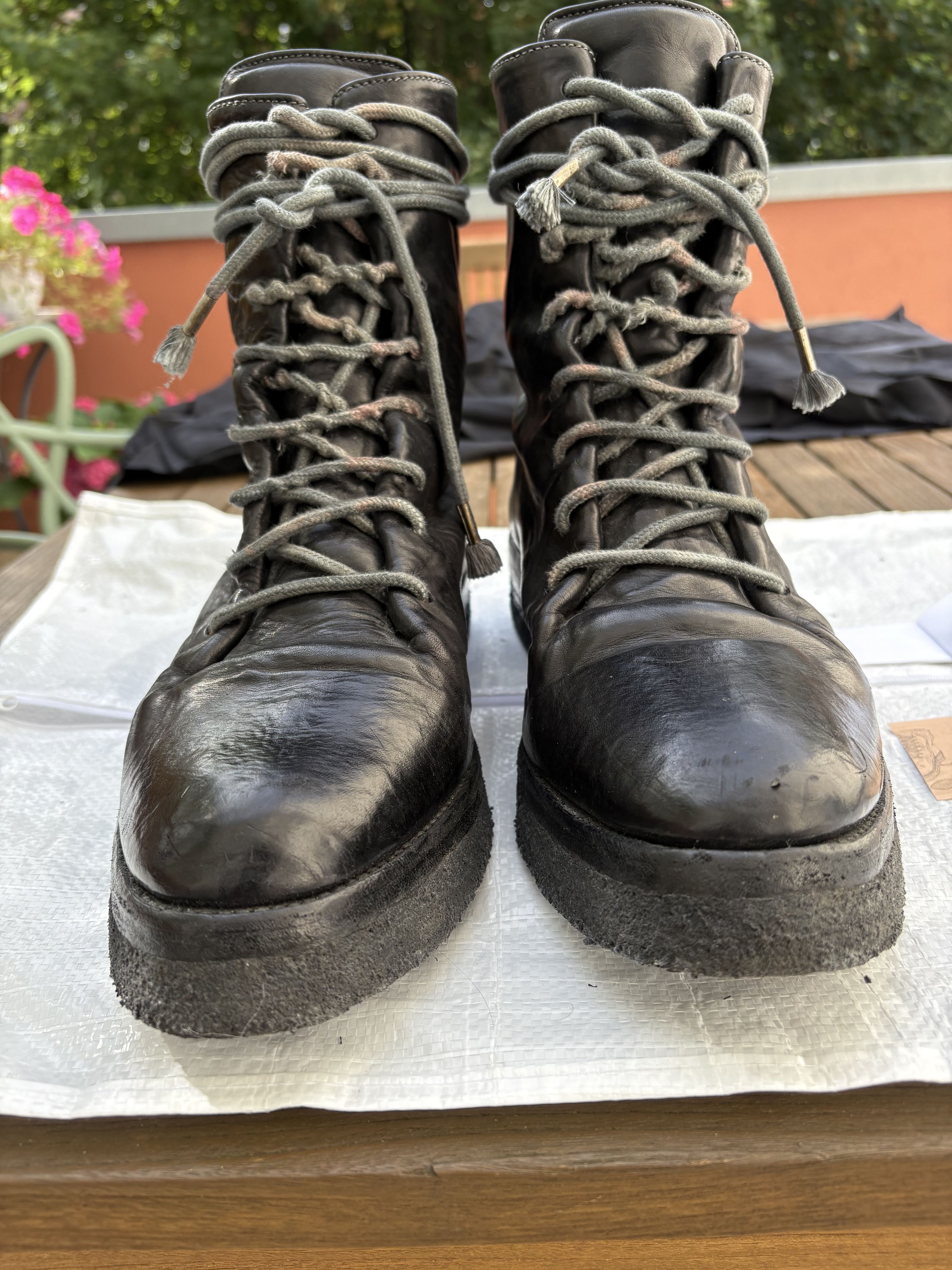 Pre-owned Carol Christian Poell Combat Boots In Black