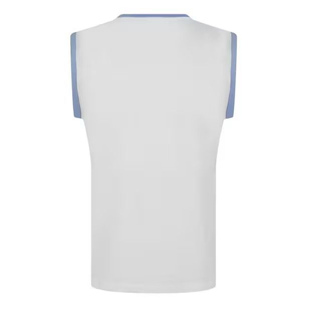 Balmain o1g2r1mq0924 Button Tank Tops in Blanc & Blue Size M / US 6-8 / IT 42-44 - 2 Thumbnail