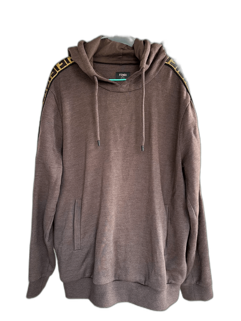 Fendi Fendi Brown Logo Hoodie Size US L / EU 52-54 / 3 - 1 Thumbnail