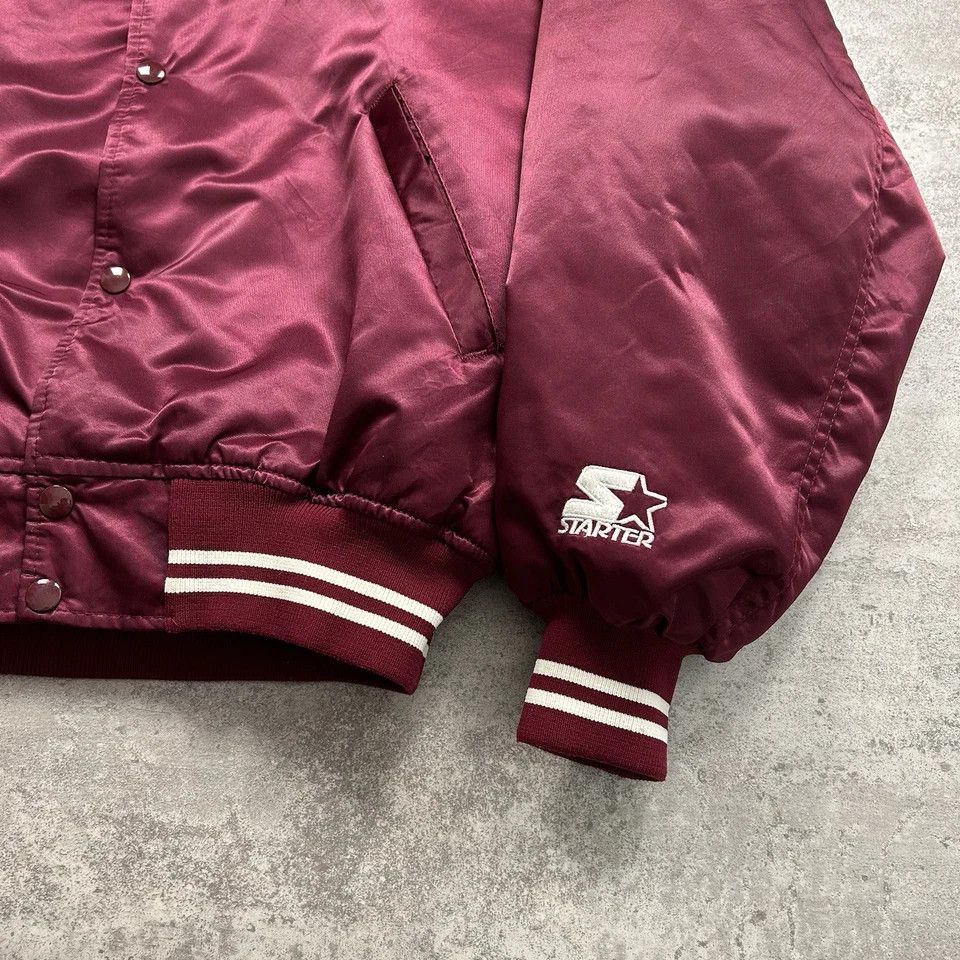 NCAA × Starter × Vintage NCAA TEXAS A&M AGGIES UNIVERSITY STARTER SATIN JACKET SIZE L Size US L / EU 52-54 / 3 - 3 Thumbnail