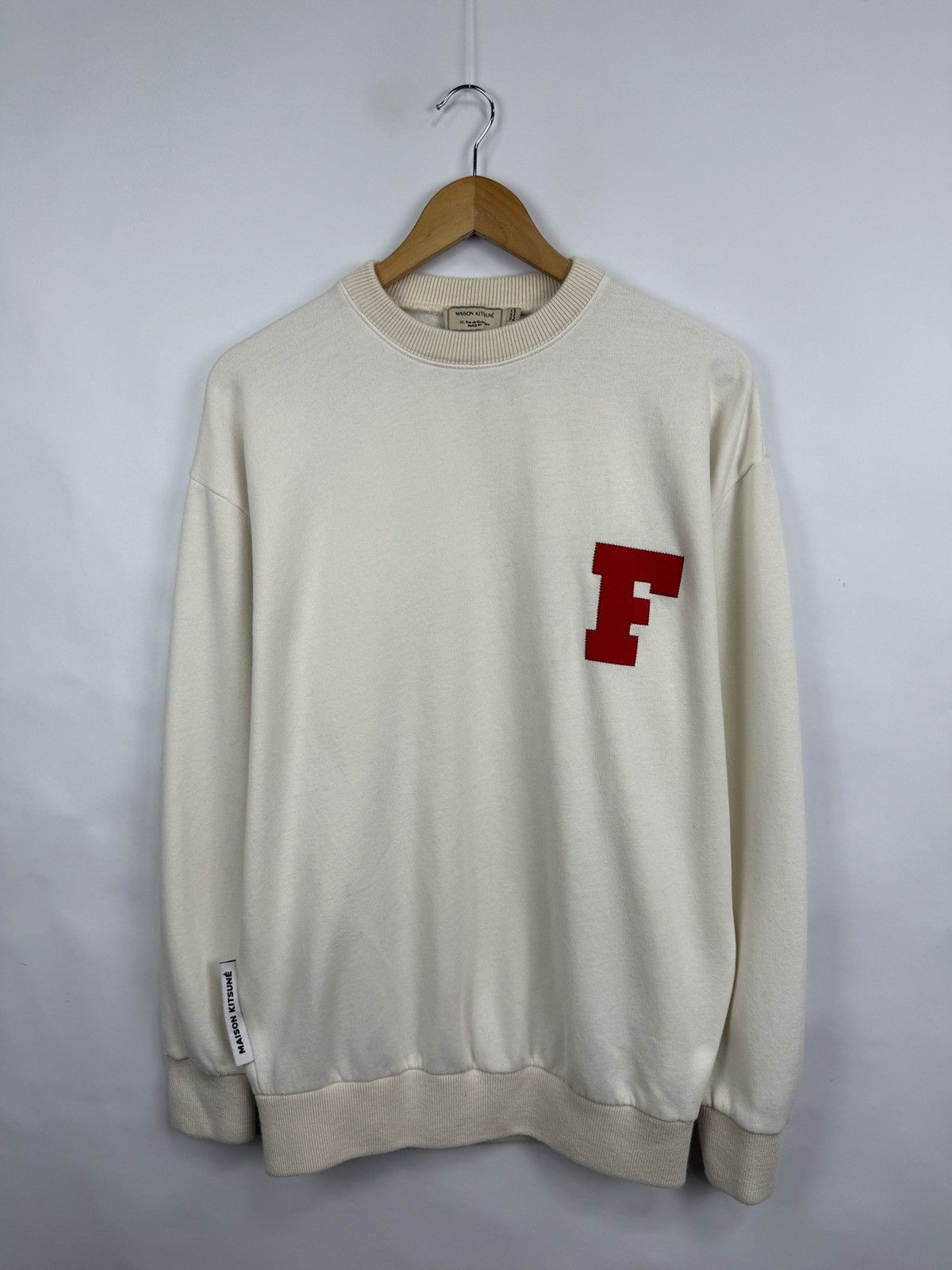 Maison Kitsune 🇫🇷 Maison Kitsune Paris College Style Sweatshirt Rare Retro Size US L / EU 52-54 / 3 - 3 Thumbnail
