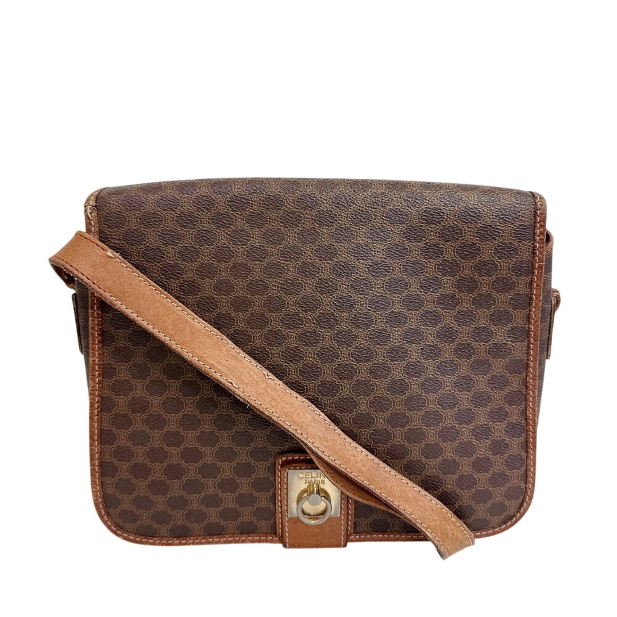Celine CELINE Macadam Shoulder Bag, Brown Size ONE SIZE - 1 Thumbnail