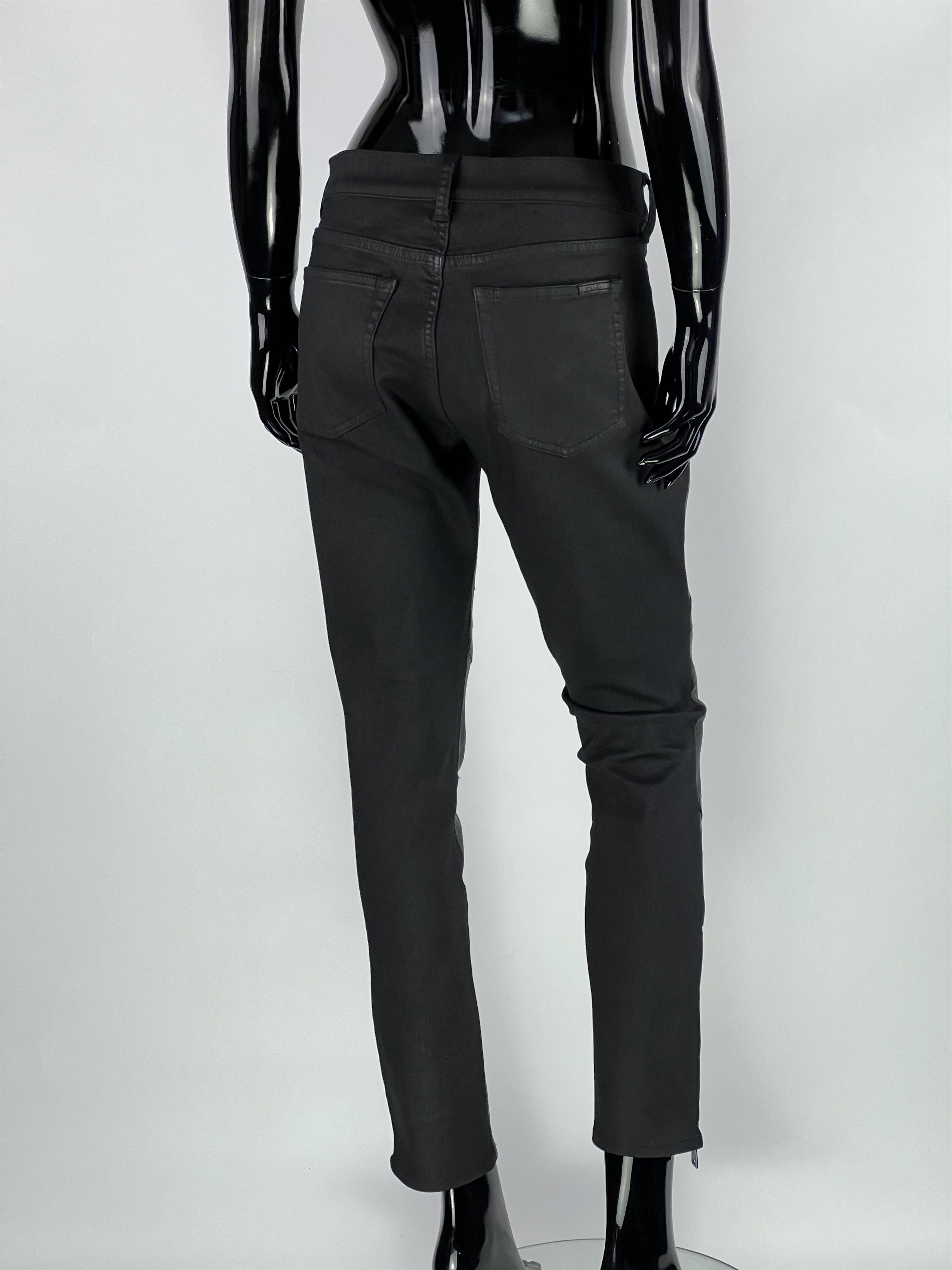 Leather Polo Ralph Lauren Leather Cotton Leggings Size 30" / US 8 / IT 44 - 3 Thumbnail