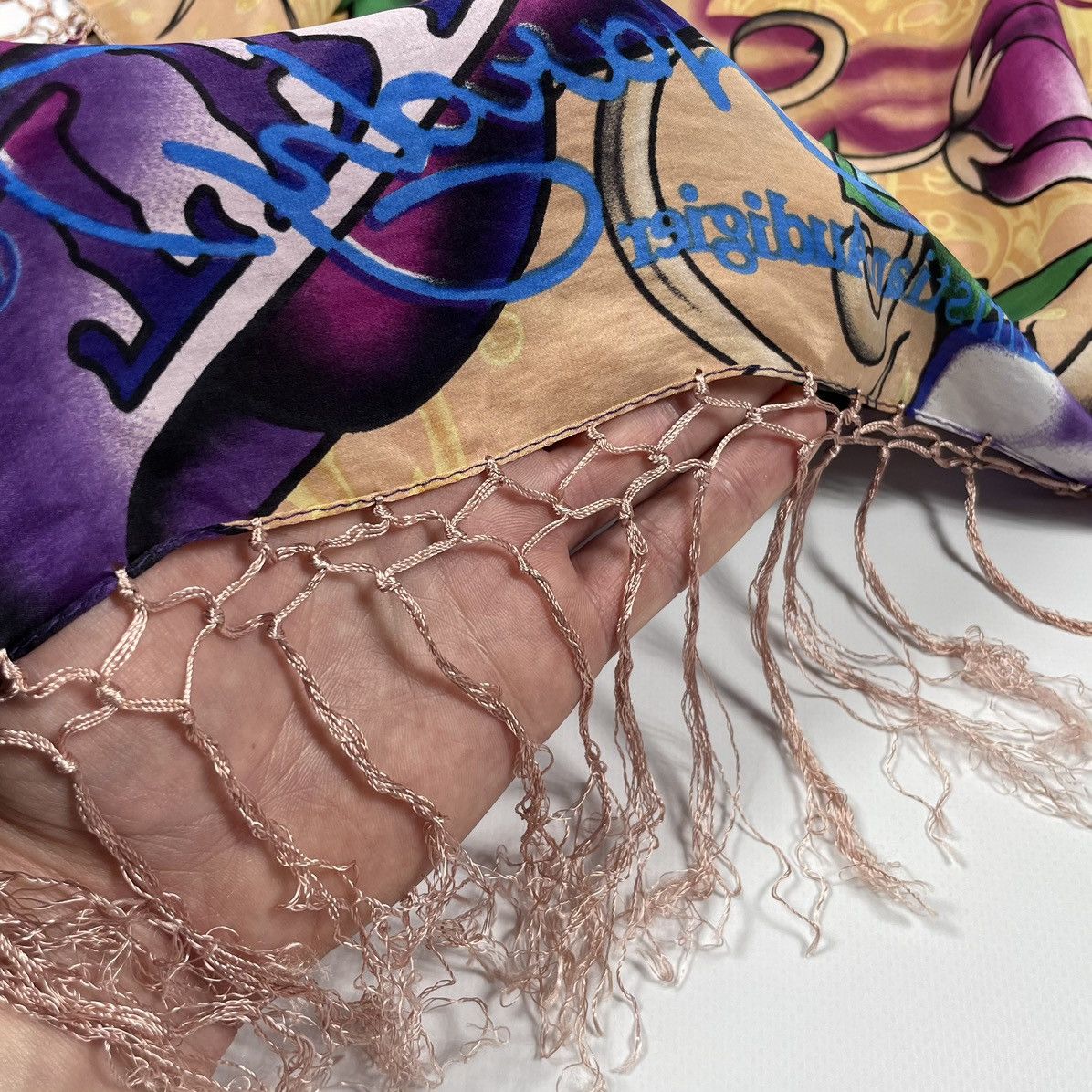 Ed Hardy Ed Hardy Christian Audigier Silk Scarf “Kill love slowly” Size ONE SIZE - 12 Thumbnail