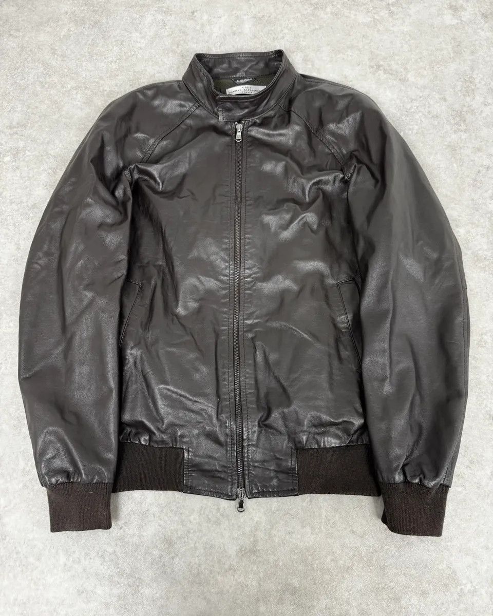 Daniele Alessandrini 2000s Daniele Alessandrini Brown Bomber Leather Jacket Size US M / EU 48-50 / 2 - 1 Thumbnail