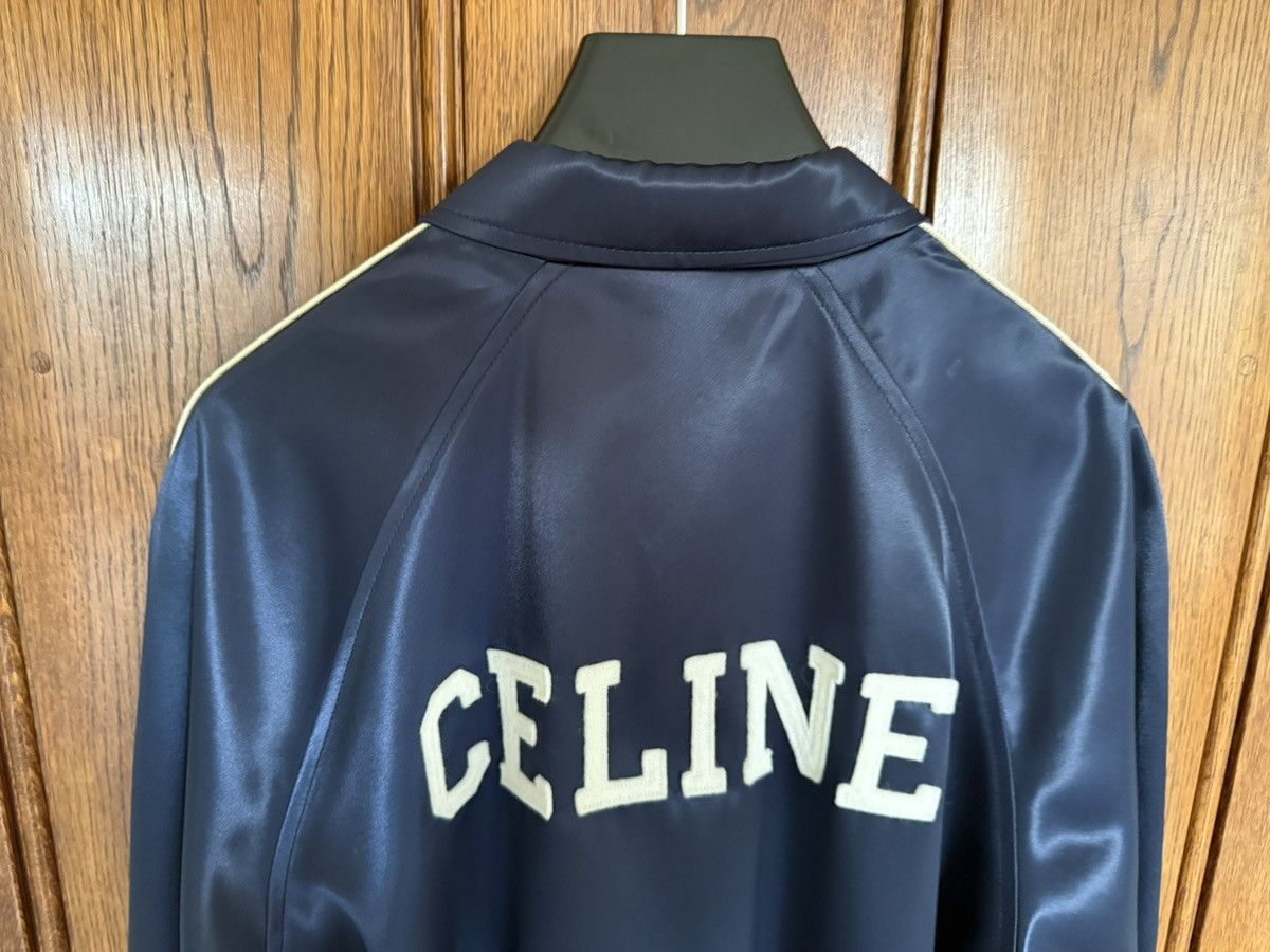 Celine $2.85k 🤑 Celine logo blue satin teddy jacket Hedi Slimane 54 Size US L / EU 52-54 / 3 - 14 Thumbnail