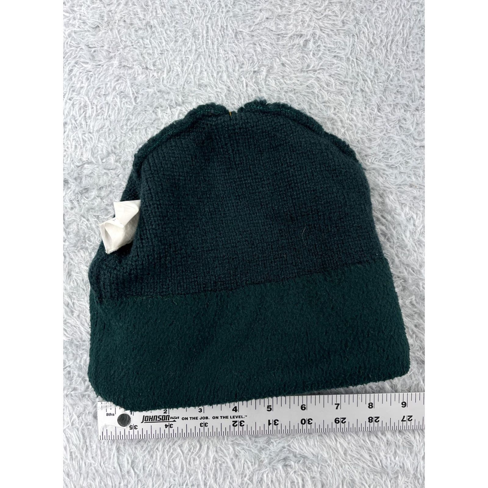 Vintage Meister Beanie Hat Adult One Size Green Wool Knit Striped Winter Ski Casual Travel Hats Mens Size ONE SIZE - 5 Thumbnail