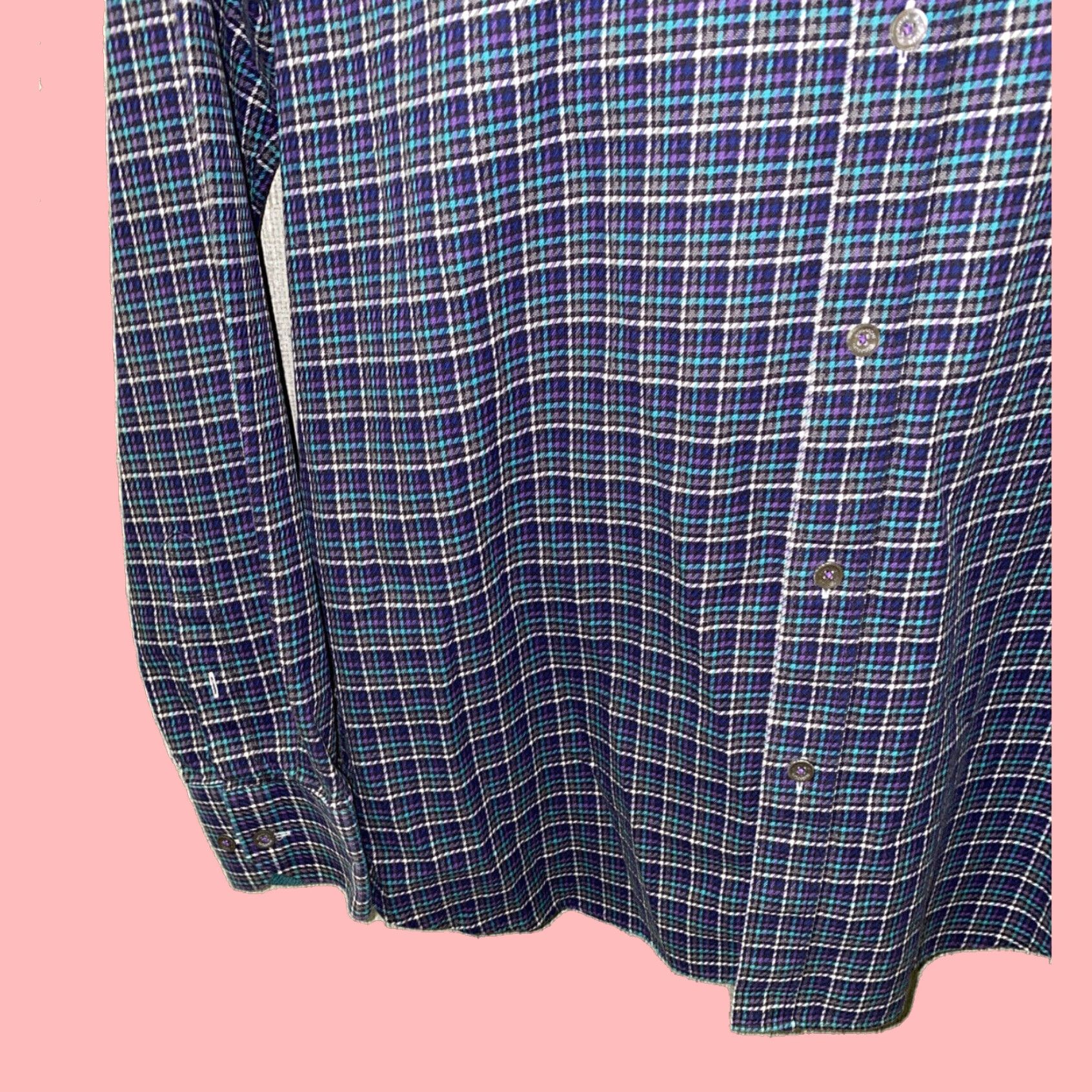 BUGATCHI Bugatchi Uomo Plaid Long Sleeve Button Up Shirt Multicolor Large Mens Size US L / EU 52-54 / 3 - 4 Thumbnail