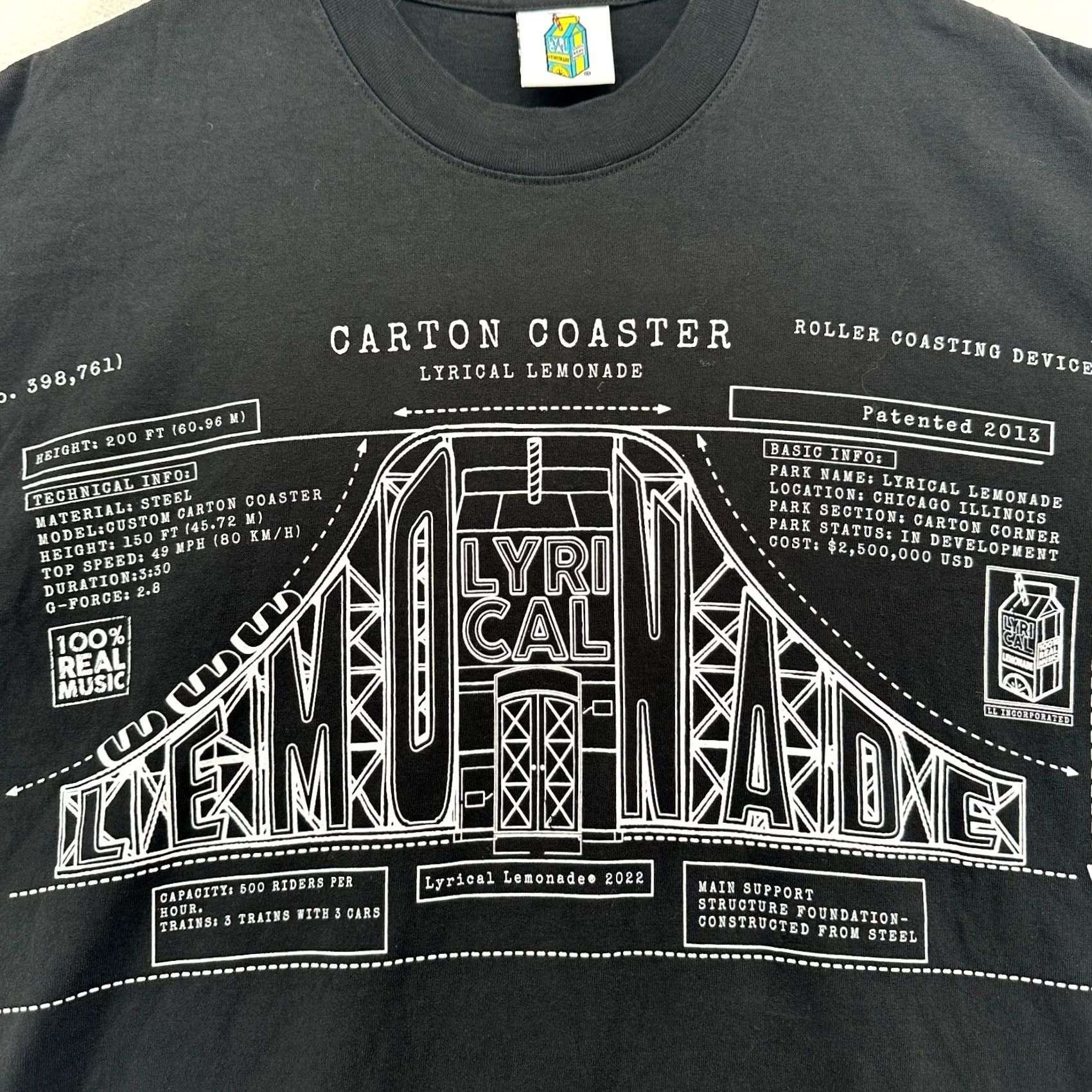Vintage Lyrical Lemonade T-Shirt Mens Size L Short Sleeve Crew Neck Black Solid Size US L / EU 52-54 / 3 - 4 Thumbnail