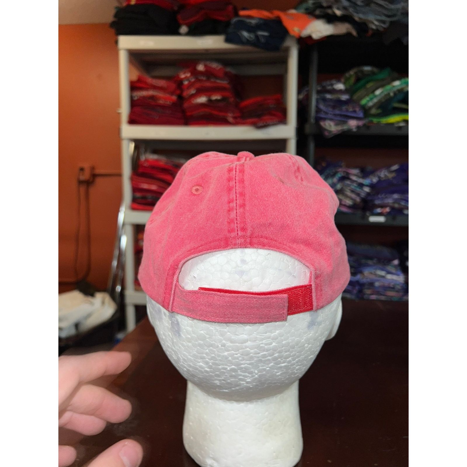 Vintage Vintage Fort Myers Beach Hat Cap Fish Pink VTG OS Stained Size ONE SIZE - 5 Thumbnail