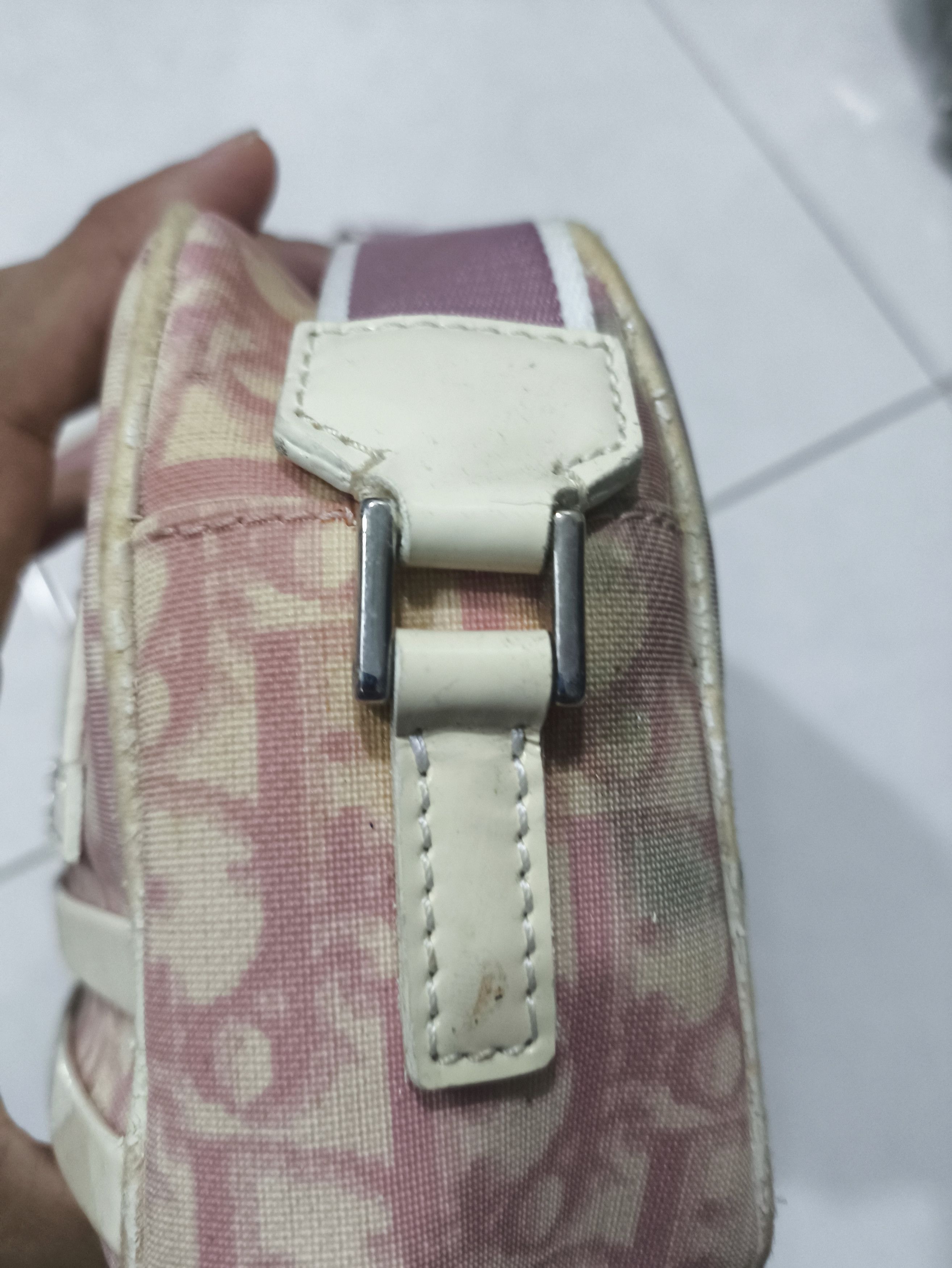 Dior Christian Dior Galliano Monogram Baguette Crossbody Bag Pink Size ONE SIZE - 13 Thumbnail