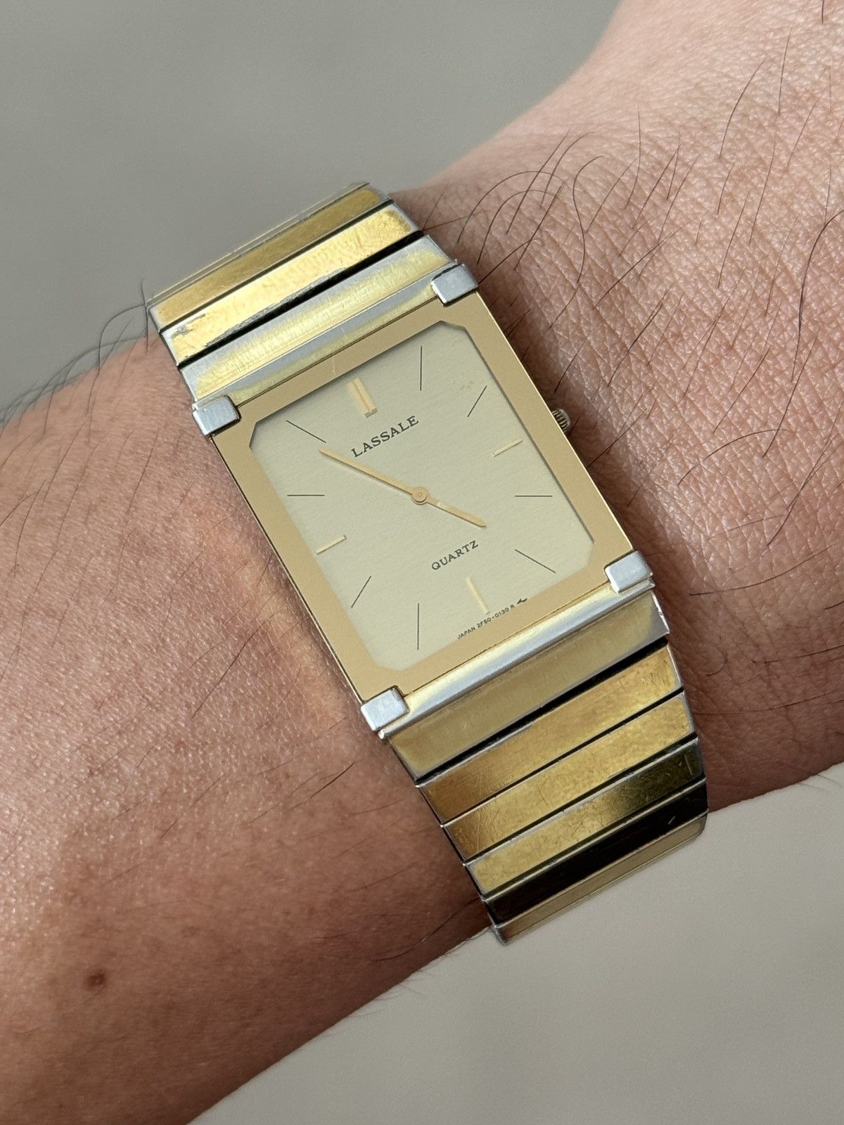 VINTAGE SEIKO LASSALE TANK SLIM DRESS WATCH JAPAN