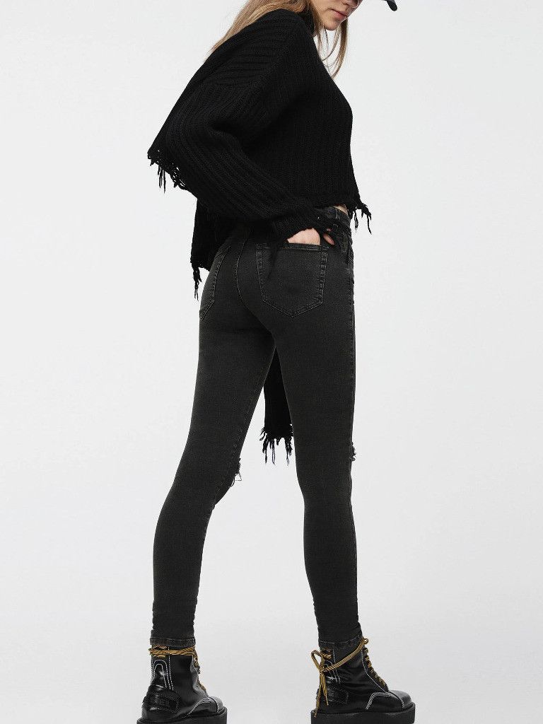 Diesel × Vintage NEW Diesel SLANDY W27 L34 black skinny Tumblr opium w28 L32 Size 27" / US 4 / IT 40 - 2 Thumbnail