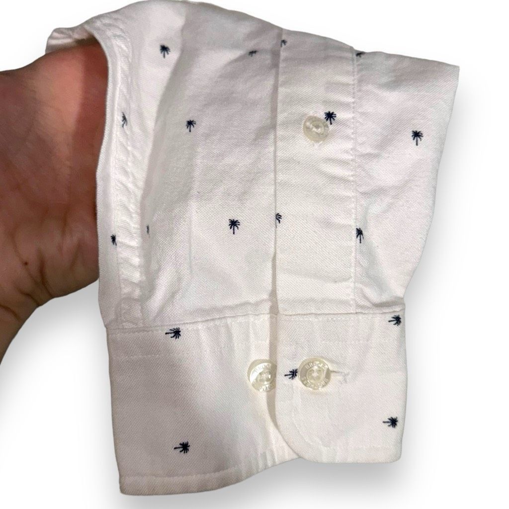 Brooks Brothers Brooks Brothers White Micro Palm Print Regent Oxford Shirt M Size US M / EU 48-50 / 2 - 3 Thumbnail