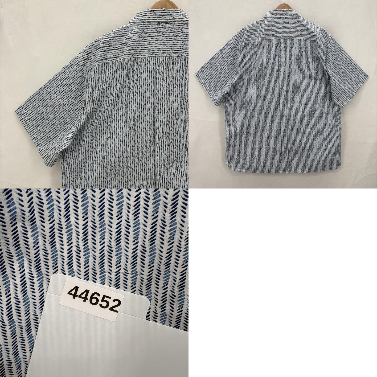 Pronto Uomo Pronto Uomo Shirt Mens 3XL Blue White Print Short Sleeve Button Front Cotton NWT Size US XXL / EU 58 / 5 - 9 Thumbnail