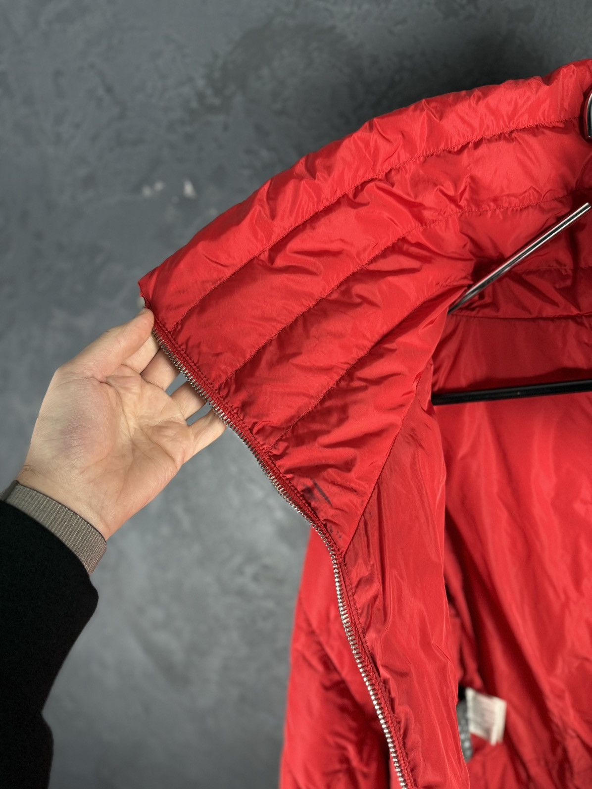 Prada 2008 Prada Red Diamond Women’s Quilted Puffer Jacket Size XL / US 12-14 / IT 48-50 - 12 Thumbnail