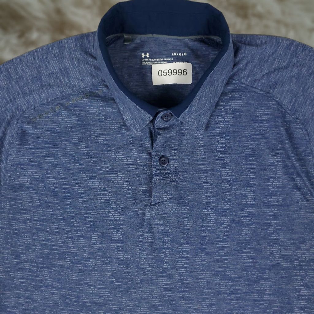 Under Armour Under Armour Polo Shirt Mens Large Blue Short Sleeve Golf Activewear Size US L / EU 52-54 / 3 - 1 Thumbnail