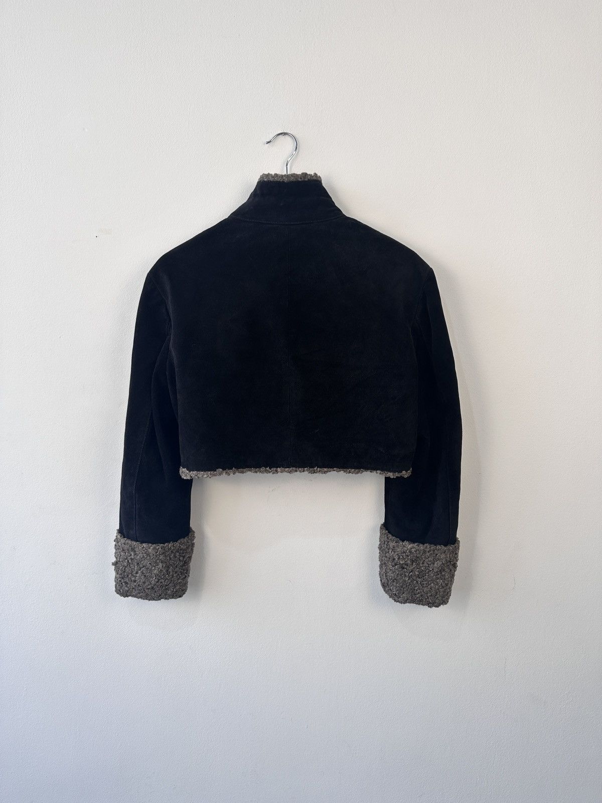Other Vintage Genuine Leather Suede Cropped Jacket Black 10 Boho Size M / US 6-8 / IT 42-44 - 11 Thumbnail