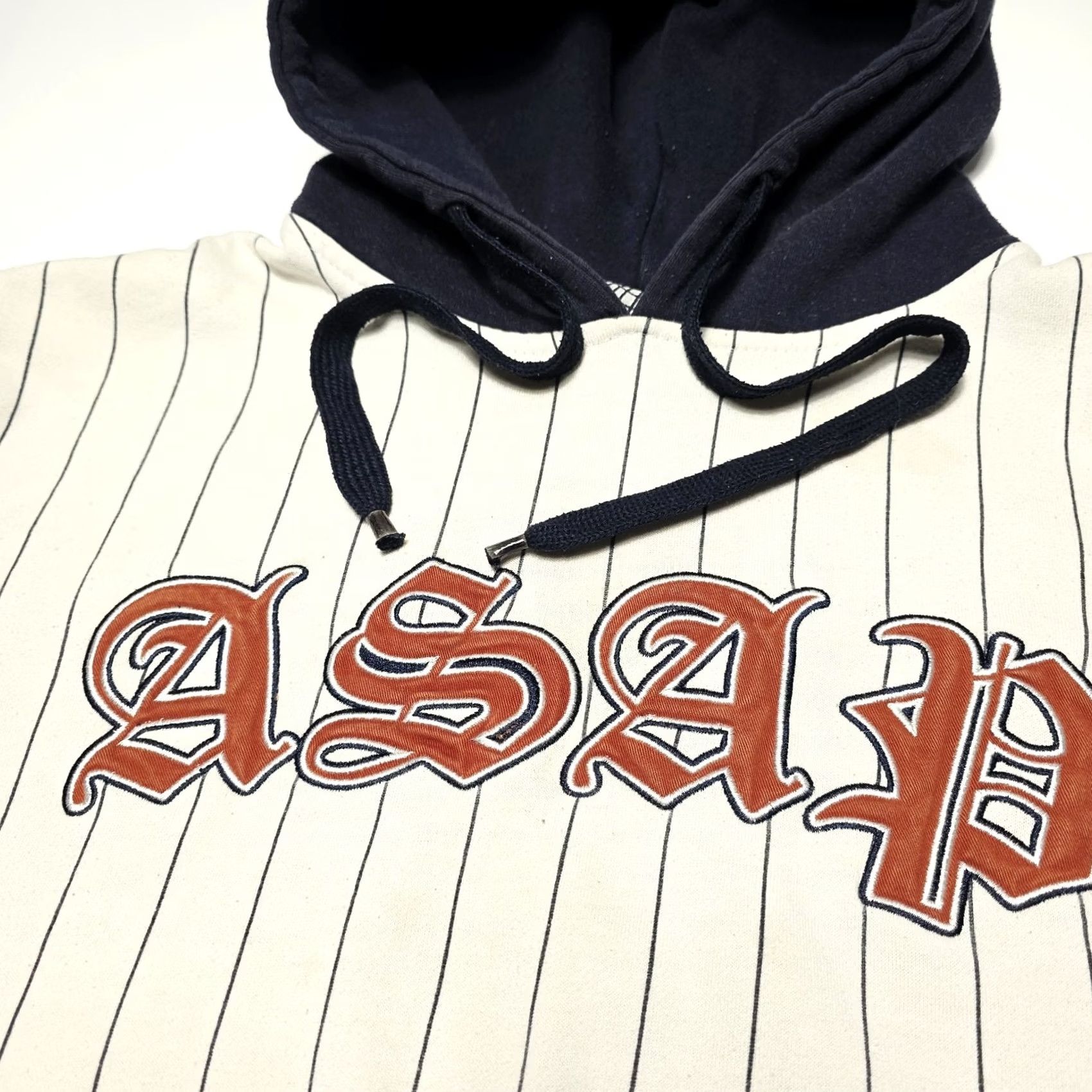 SAS ASAP Worldwide 212 Hoodie Mens Medium USA Rocky Ferg Twelvy Mob Pullover Rap Hooded Cotton Blend Crew Neck Striped Logo Embroidered Size US M / EU 48-50 / 2 - 3 Thumbnail