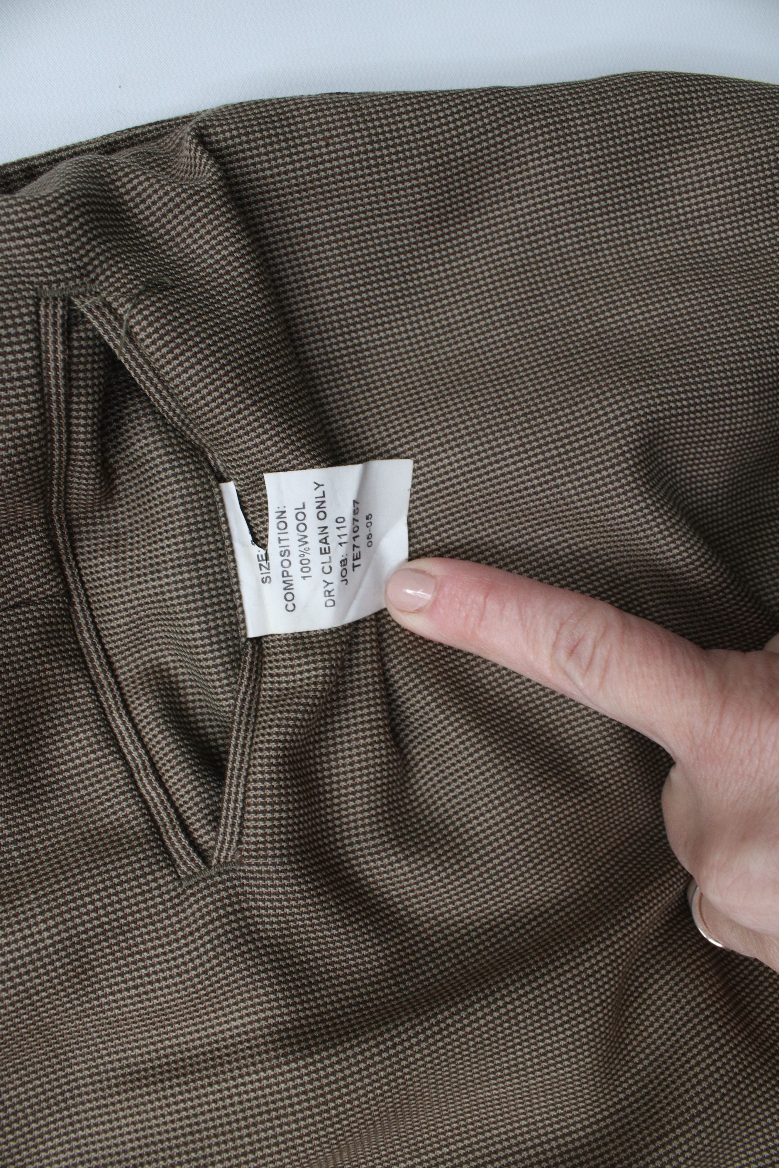 Vintage Vintage 90s Streetwear Wool Wide Leg Chino Pants Brown Size US 36 / EU 52 - 9 Thumbnail