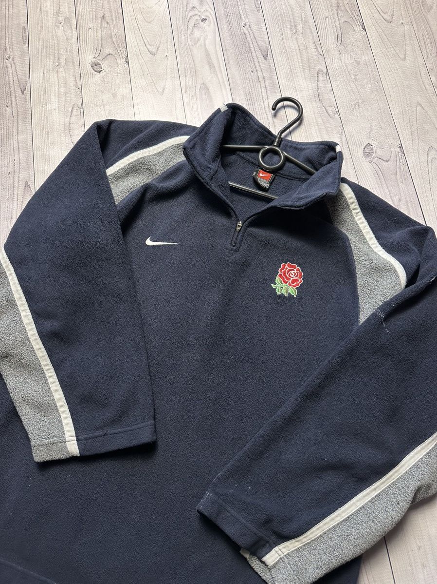 Nike × Vintage Vintage Nike England rugby fleece jacket size M logo Size US M / EU 48-50 / 2 - 2 Thumbnail