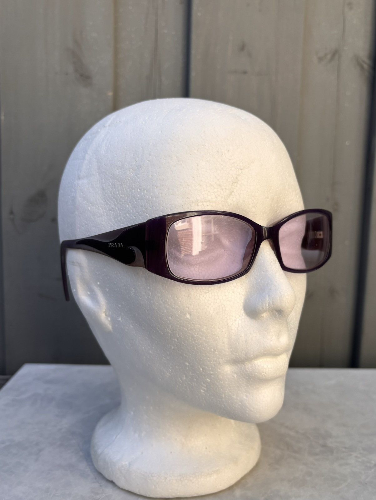 Designer × Prada × Vintage 2000s Prada Sunglasses Pink Flame Tribal Y2K Tiny Hadid Core Size ONE SIZE - 2 Thumbnail