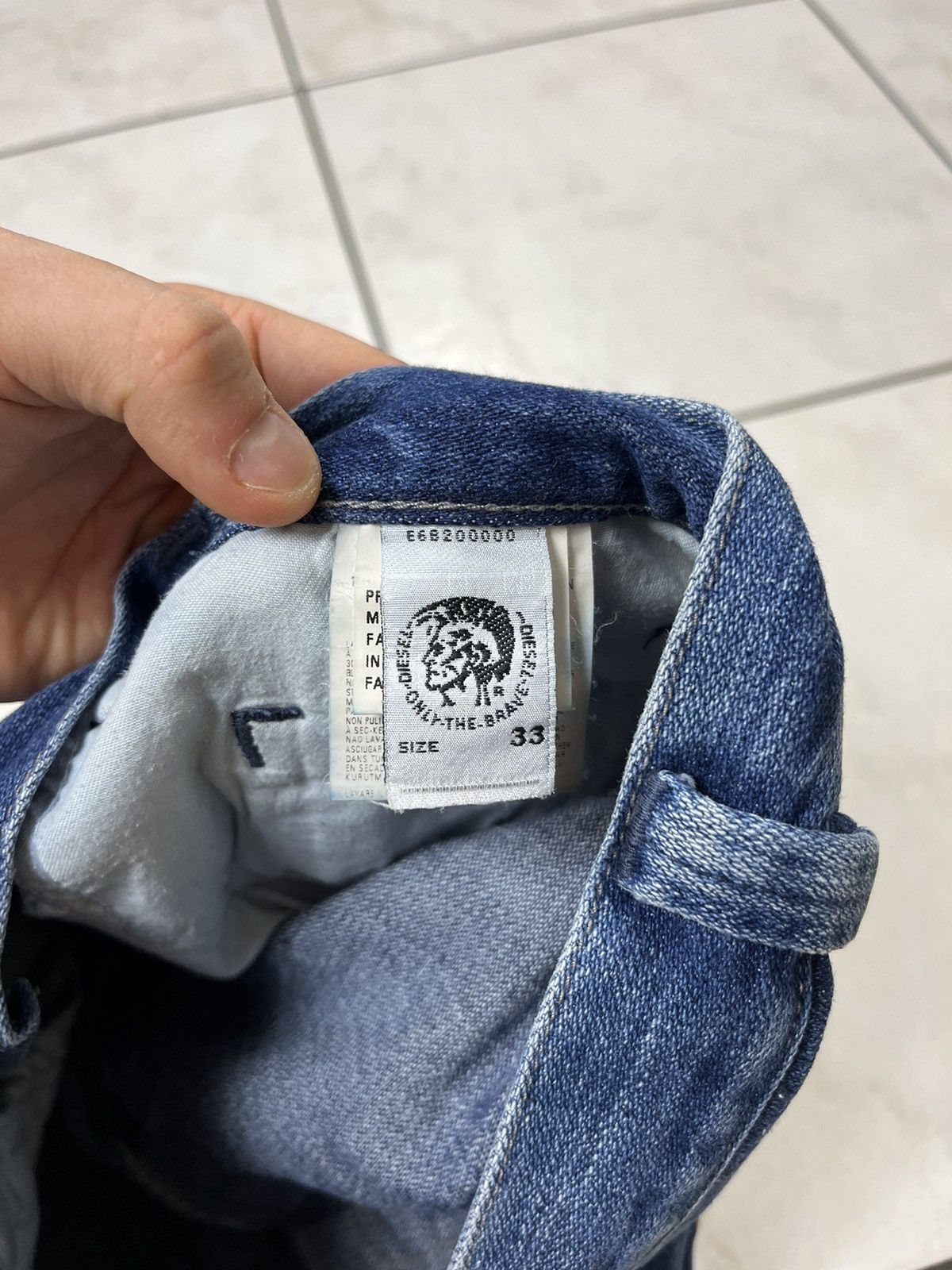 Diesel × Vintage Vintage Diesel Rivec y2k distressed jeans pants baggy washed Size US 33 - 17 Thumbnail