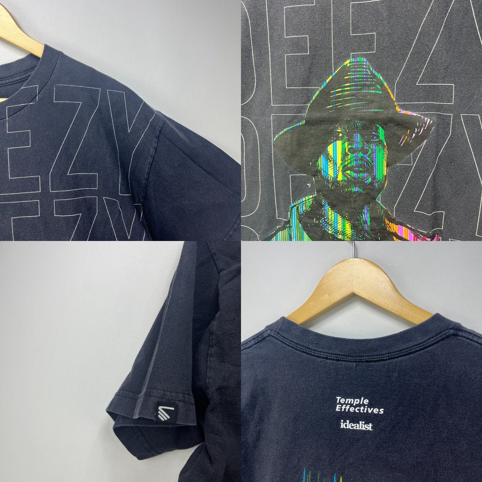 Vintage VINTAGE J Dilla Temple Effective Idealist T-Shirt AOP Large Made in USA Shirt Mens L Black Size US L / EU 52-54 / 3 - 8 Thumbnail