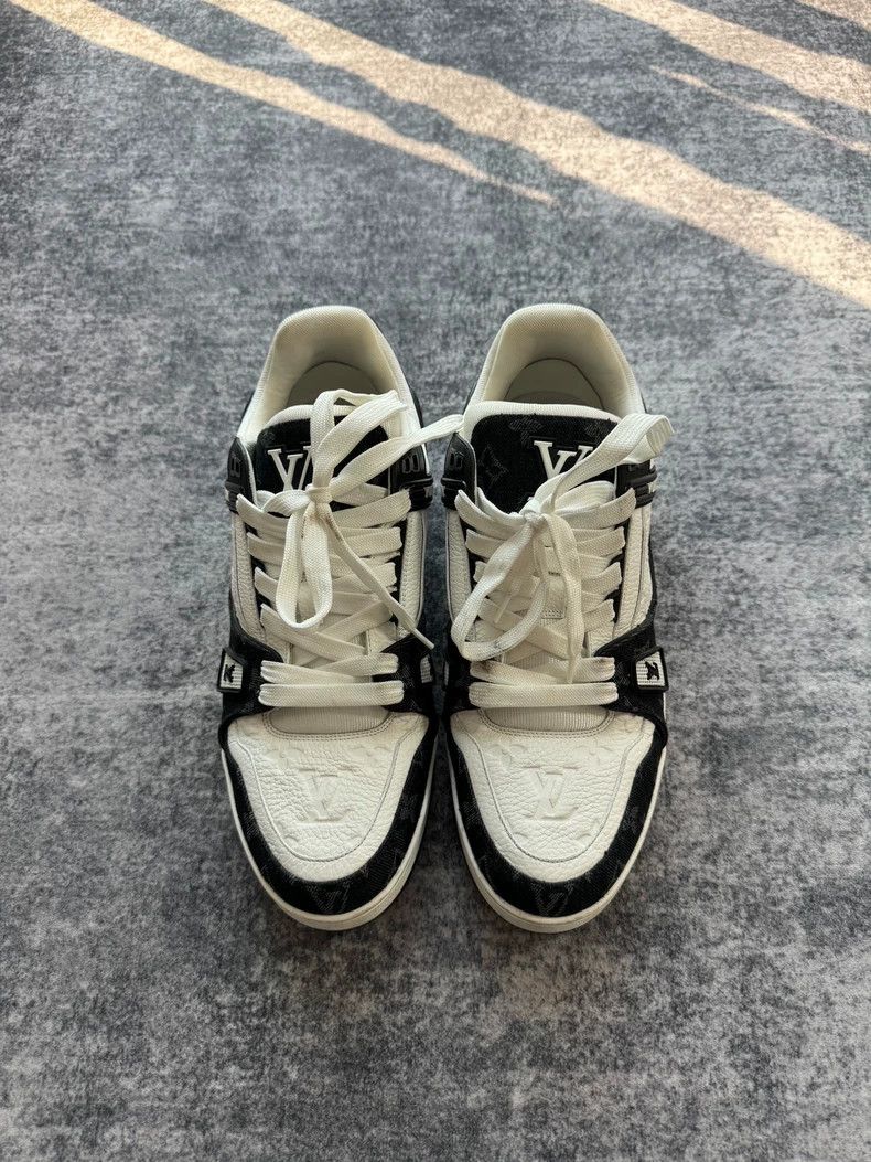 Louis Vuitton Black and White Panda Cowboy shoes