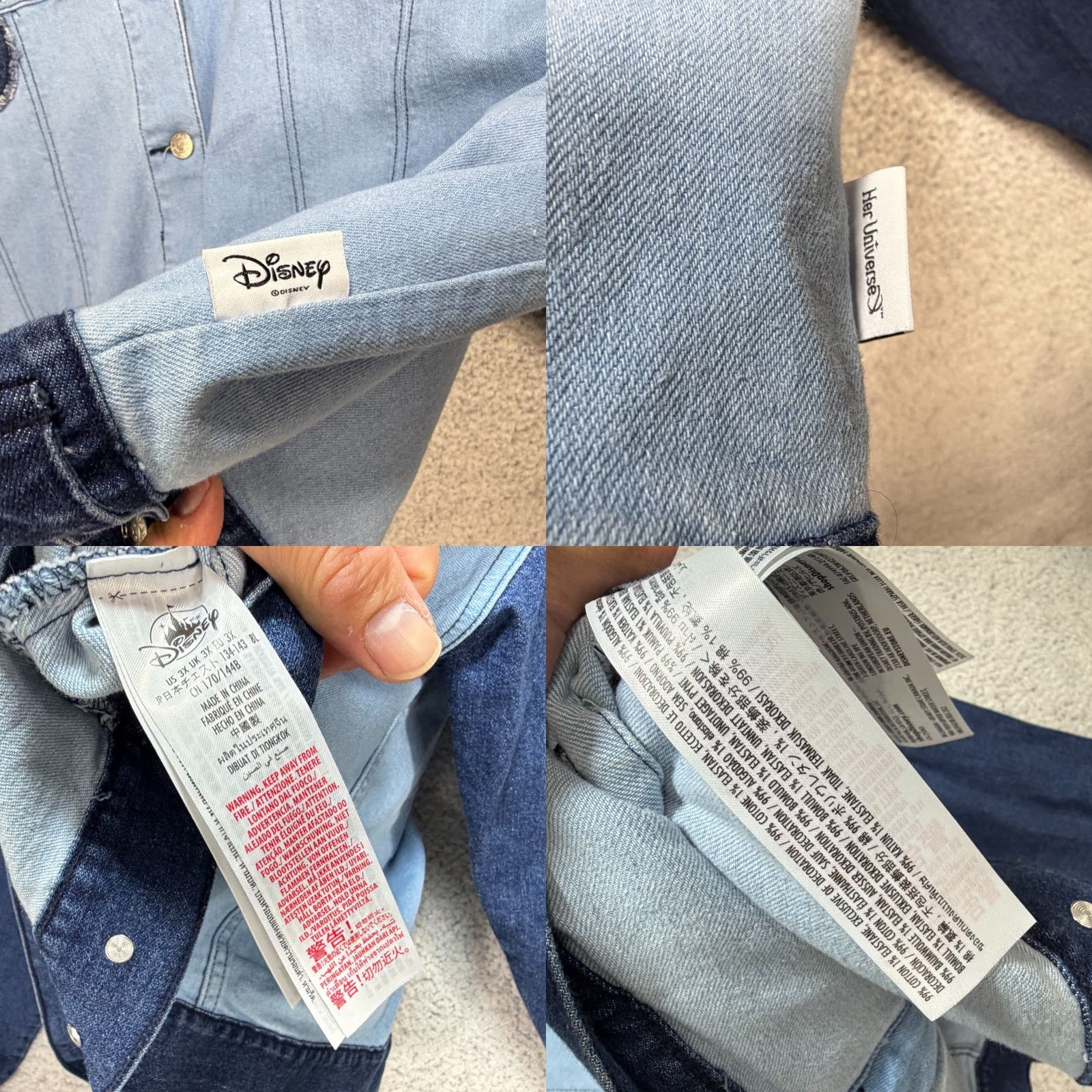 Disney Disney Parks x Her Universe Mickey Mouse Denim Jean Jacket Women’s Size 3X Jeans Jacket Blue 90s Cartoon Logo Pockets Womens Men? Size 40" / US 18 - 8 Thumbnail