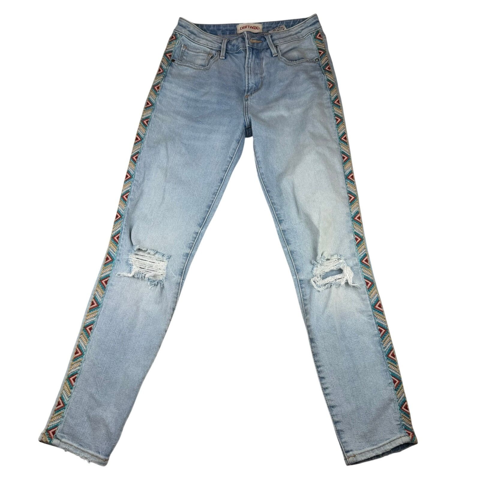 Other Driftwood Gizelle Skinny Jeans Size 24 Aztec Trim Size 24" / US 00 / IT 34 - 1 Thumbnail