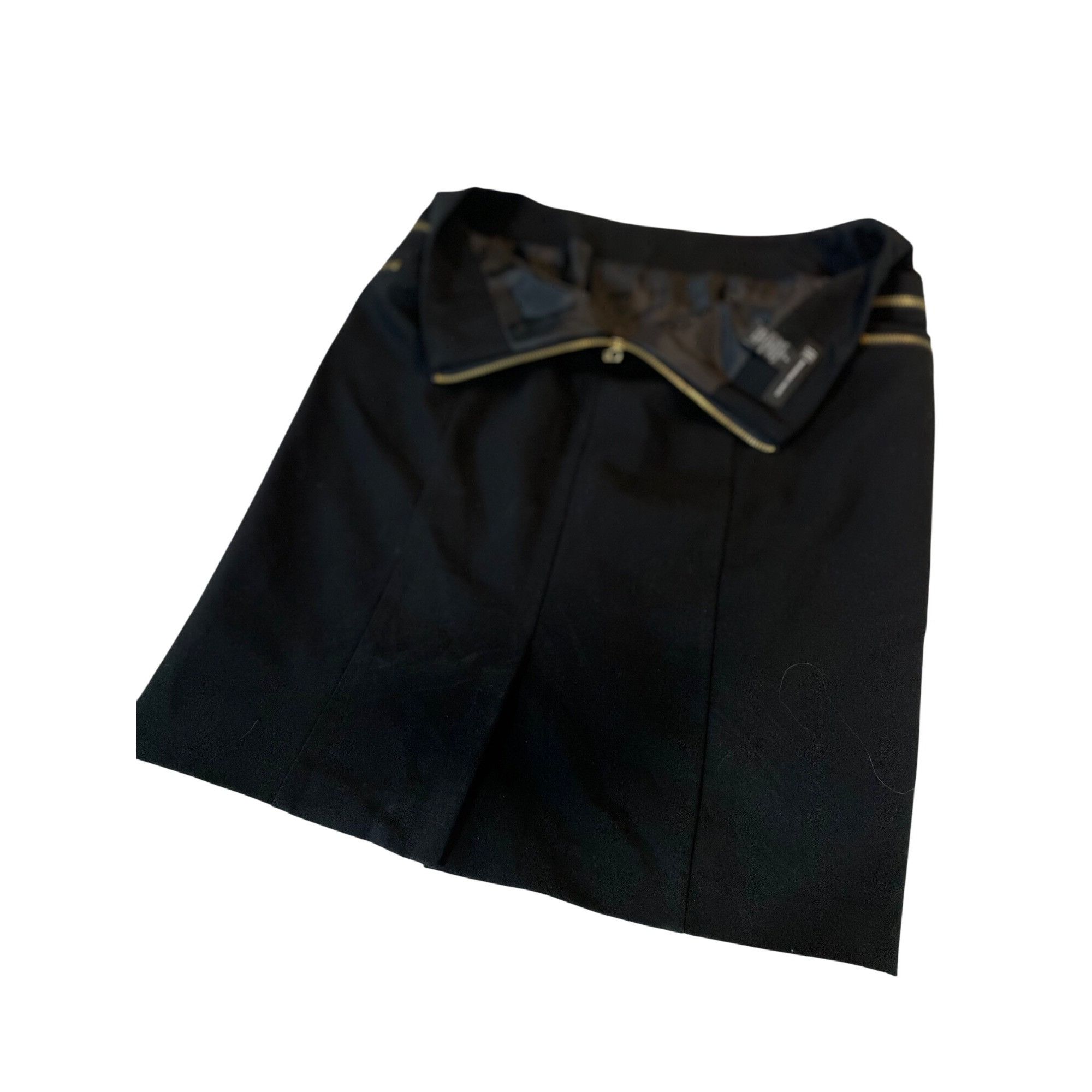 I.N.C INC International Concepts Black Skirt With Gold Zipper Acce Size 27" / US 4 / IT 40 - 3 Thumbnail
