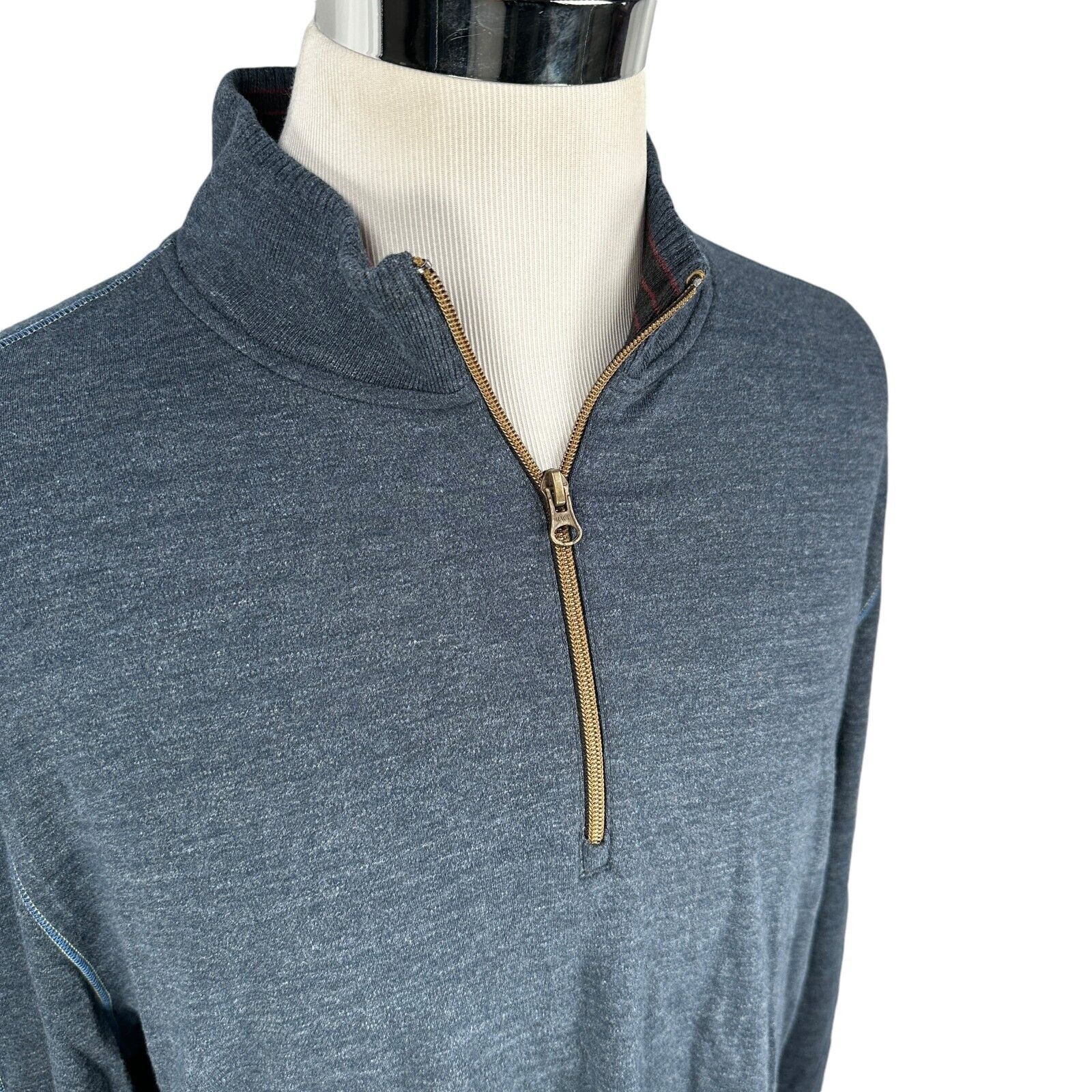 Robert Graham Robert Graham Elia Sweater Mens 3XL XXXL Blue Cotton Size US XXL / EU 58 / 5 - 2 Thumbnail
