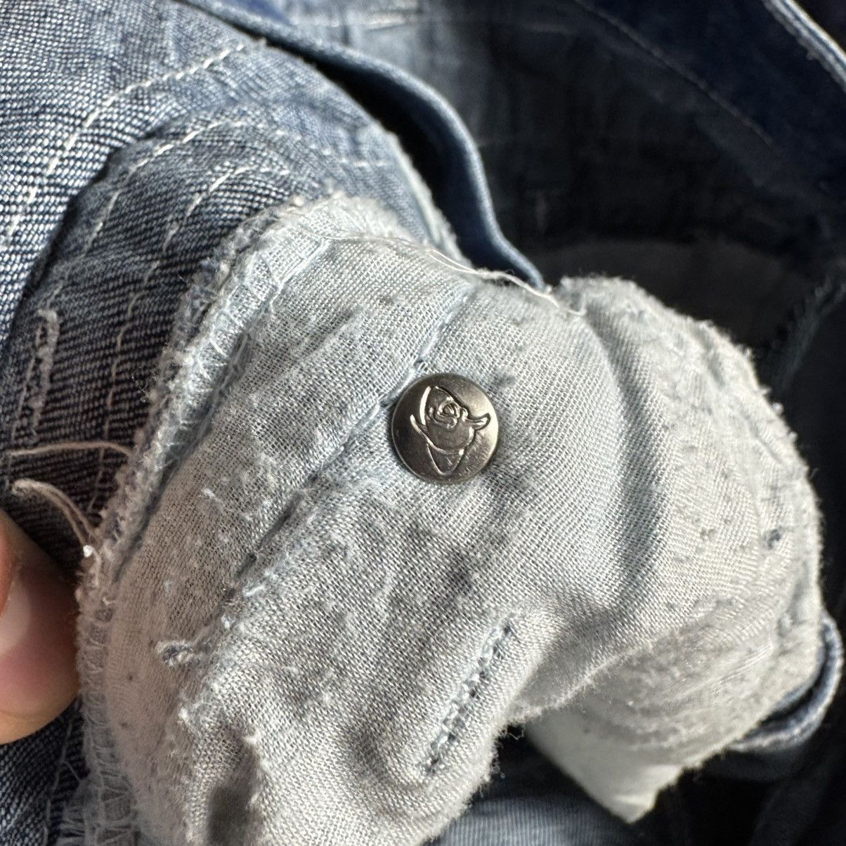 Japanese Brand Kosmo Lupo Avant Garde Y2K Japanese Style Opium Jeans Size US 34 / EU 50 - 16 Thumbnail