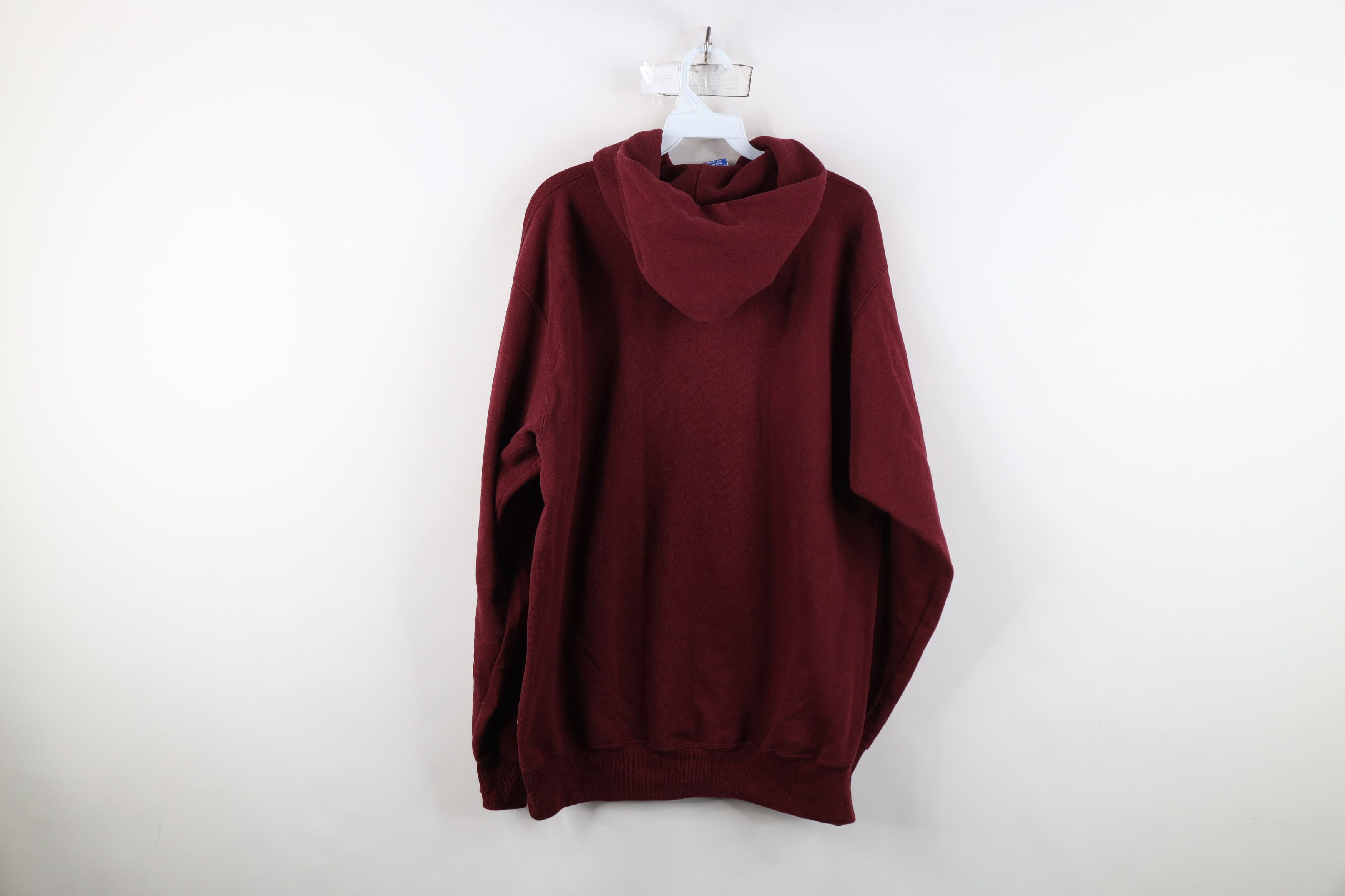 Champion Vintage 90s Champion Augustine Hoodie Sweatshirt Burgundy Size US XL / EU 56 / 4 - 13 Thumbnail