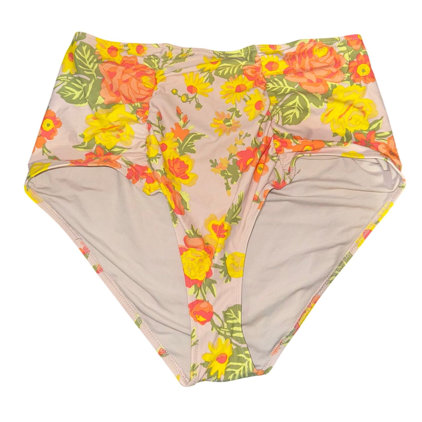 American Eagle Outfitters Aerie Floral High Waisted Bikini Bottoms - Size Large Size L / US 10 / IT 46 - 1 Thumbnail