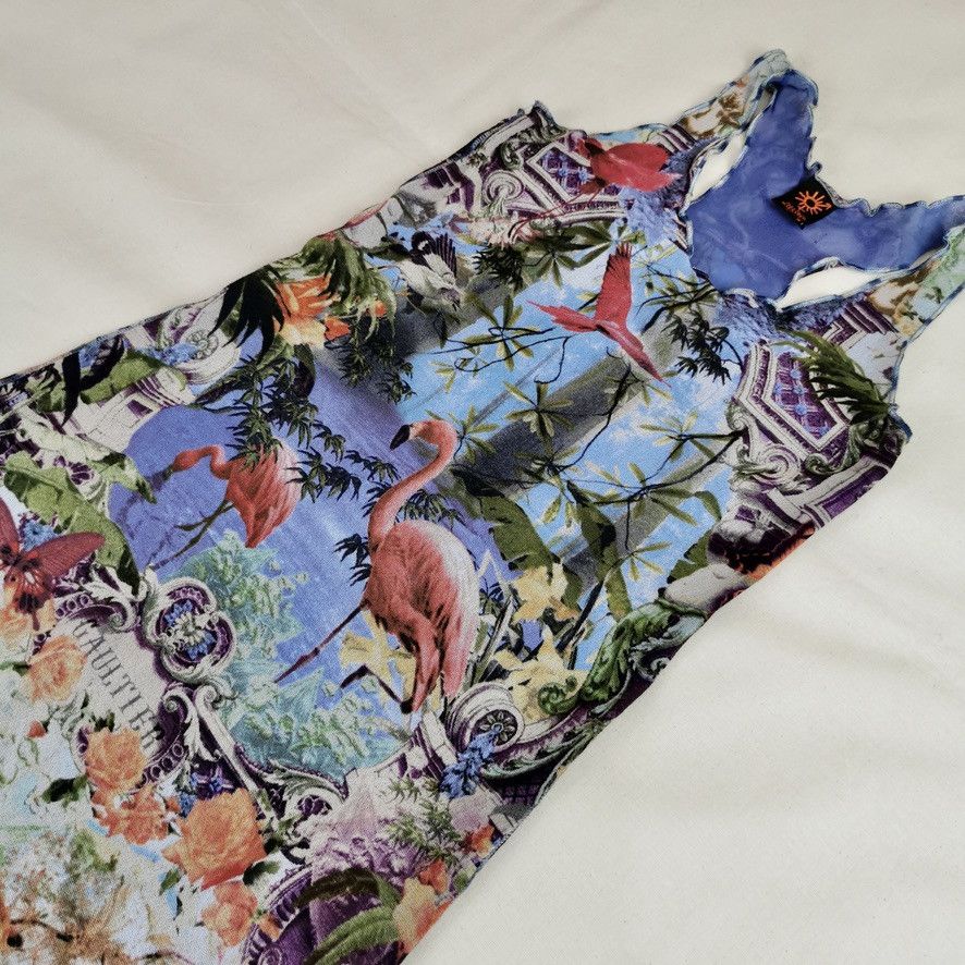 Jean Paul Gaultier Jean Paul Gaultier Flamenco Tropical Mesh Dress Vintage Size ONE SIZE - 3 Thumbnail