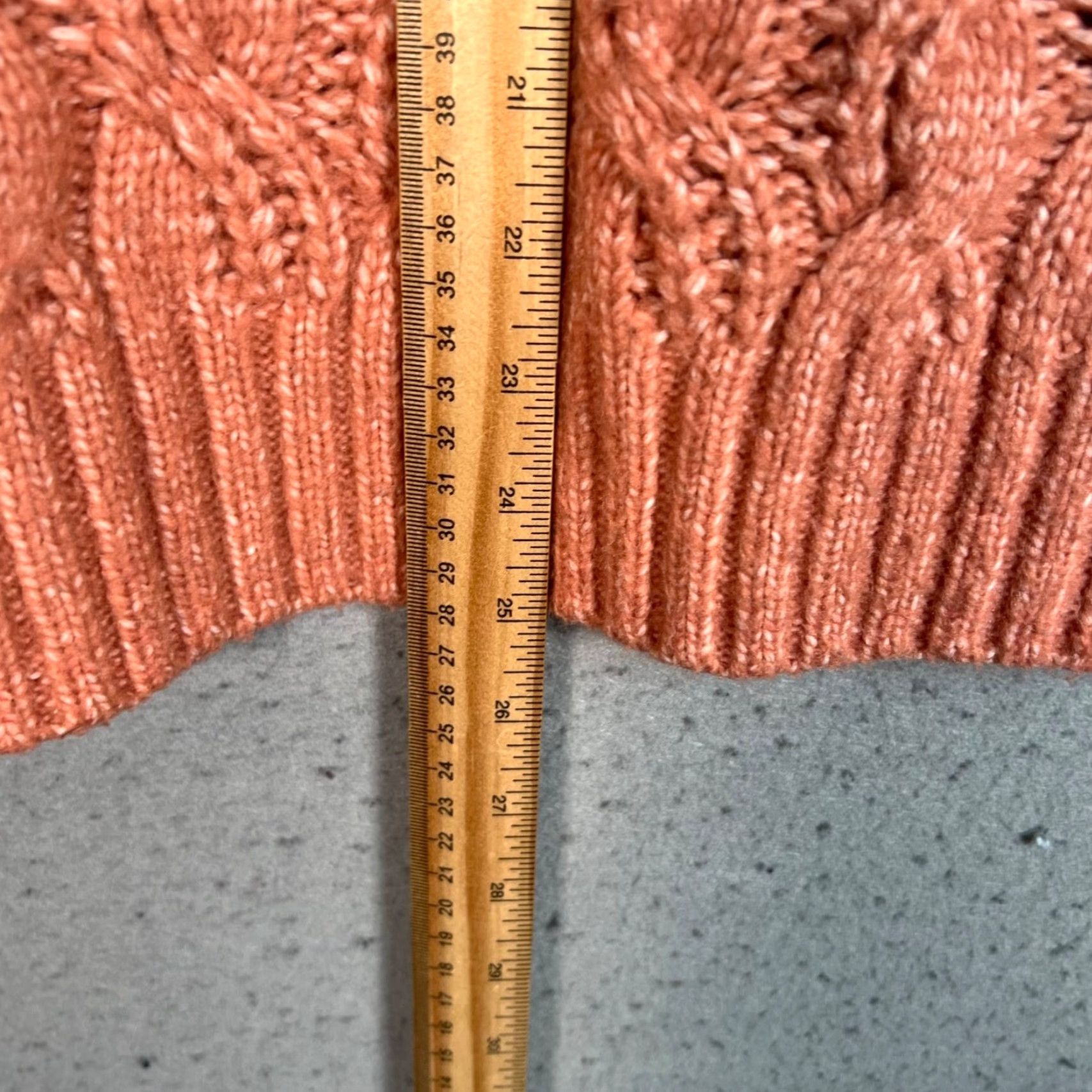 Pinko Sincerely Jules Womens Medium Pink Peach Cable Knit Half-Zip Sweater Pullover Size M / US 6-8 / IT 42-44 - 6 Thumbnail