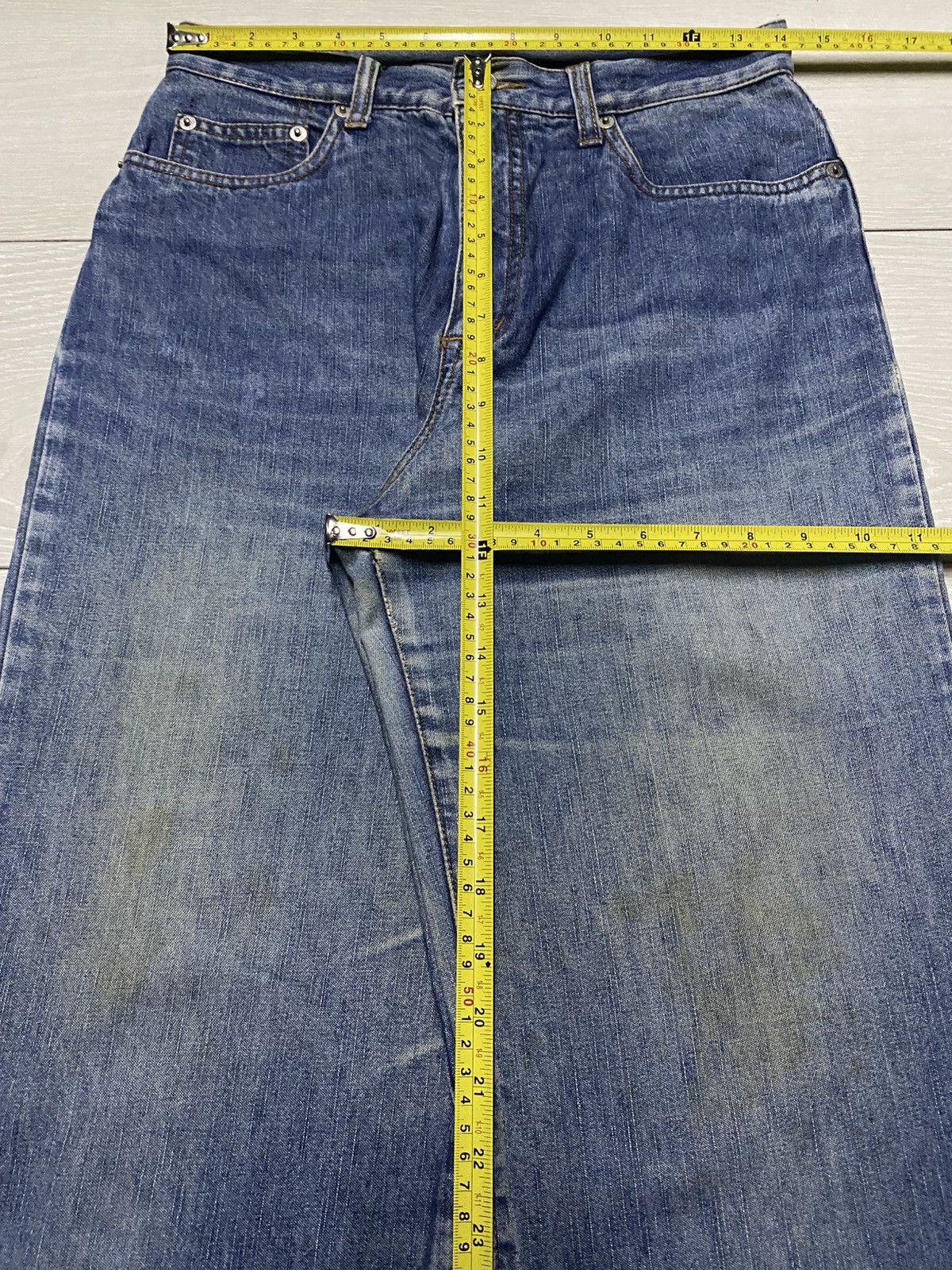 Japanese Brand Vintage Back & Forth Faded Wash Grunge Loose Jeans Size US 28 / EU 44 - 12 Thumbnail