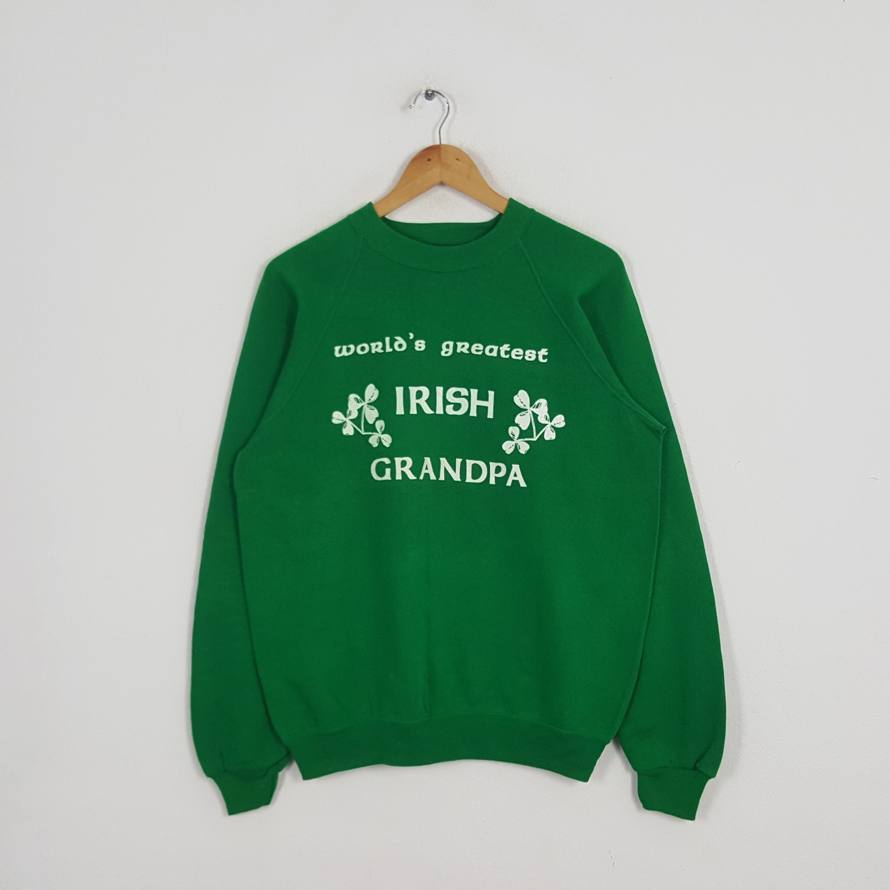 Vintage Vintage World Greatest IRISH Grandpa 90's Sweatshirt Size US M / EU 48-50 / 2 - 1 Thumbnail