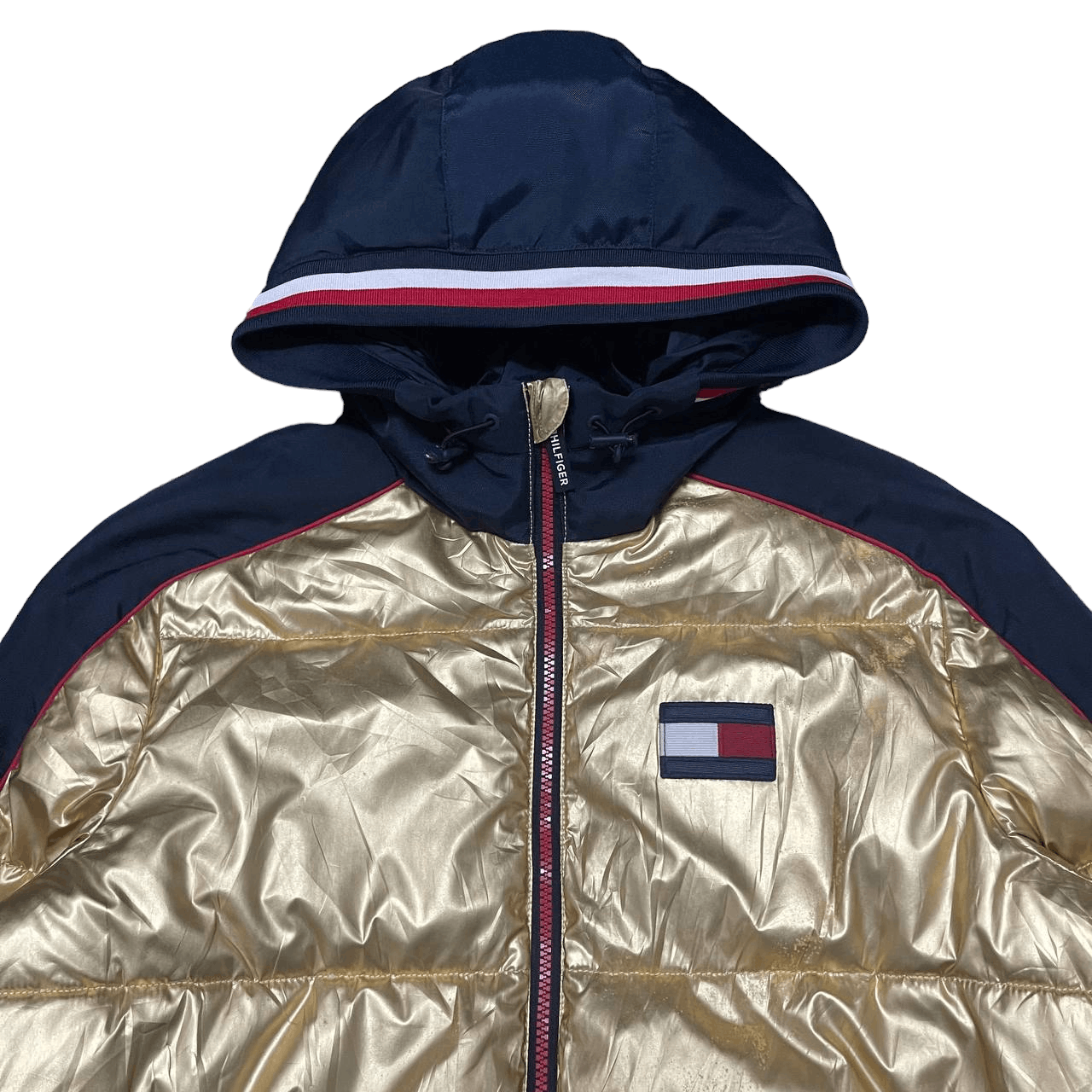 Tommy Hilfiger Vintage Tommy Hillfiger Puffer Down Jacket Gold Size US S / EU 44-46 / 1 - 2 Thumbnail