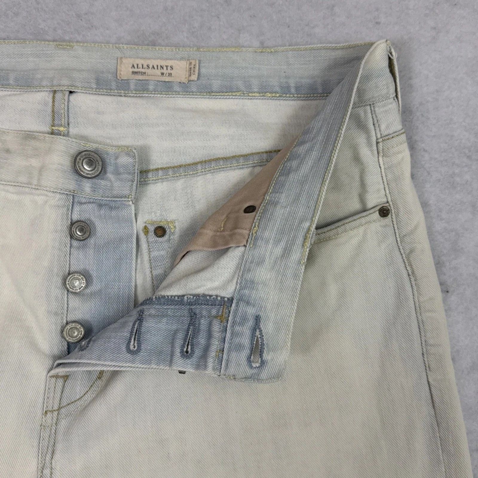 Allsaints AllSaints Switch Denim Shorts Men 33 Bleached Blue Slim Fit Size US 33 - 8 Thumbnail