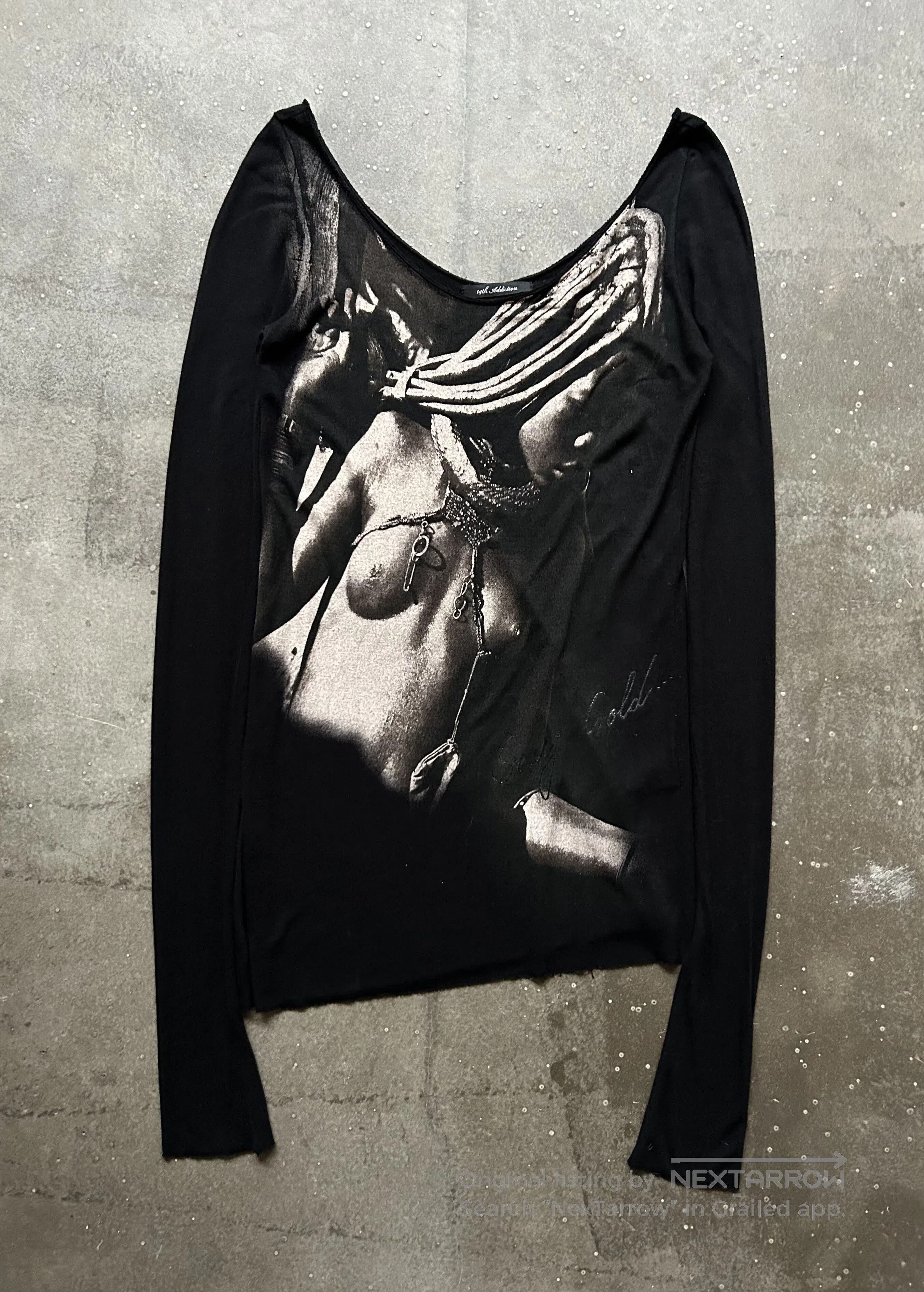 14th Addiction artistic long sleeve top with print. Size US M / EU 48-50 / 2 - 1 Thumbnail