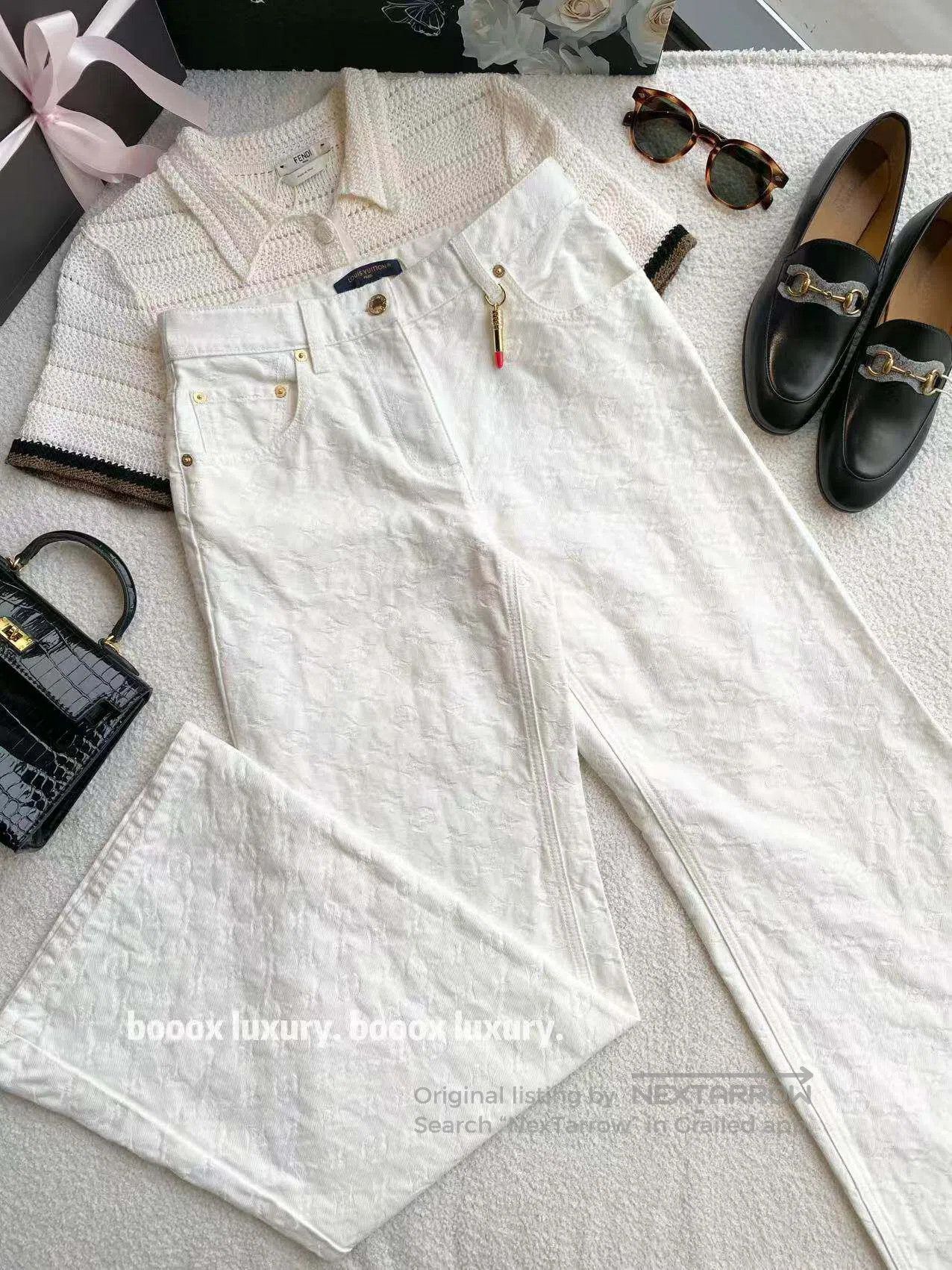 Louis Vuitton Louis Vuitton 25SS presbydo-printed denim trousers| Size 42" / US 20 - 1 Thumbnail