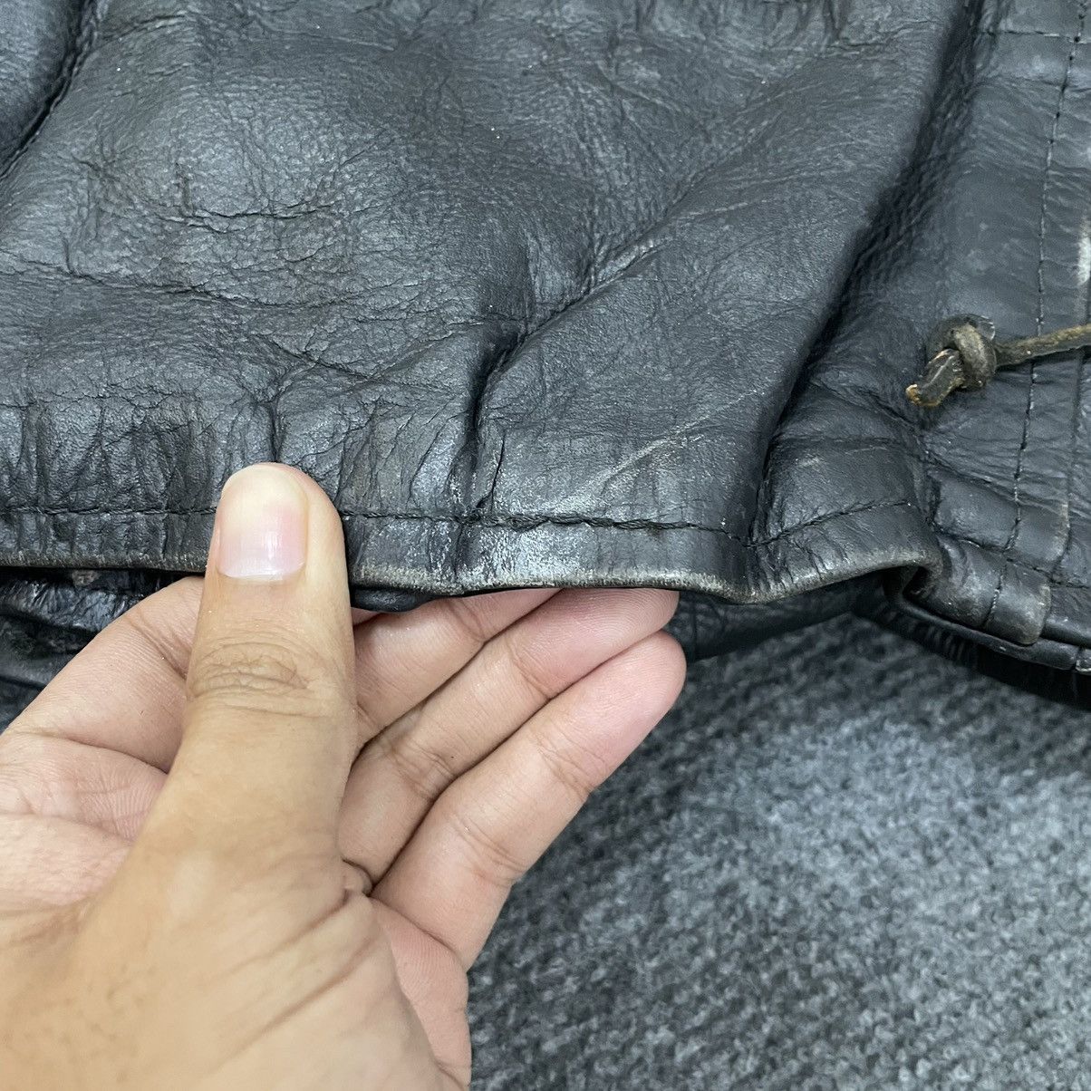 Vintage Double Collar Bikers Rockabilly Genuine Leather Jacket Size US M / EU 48-50 / 2 - 10 Thumbnail