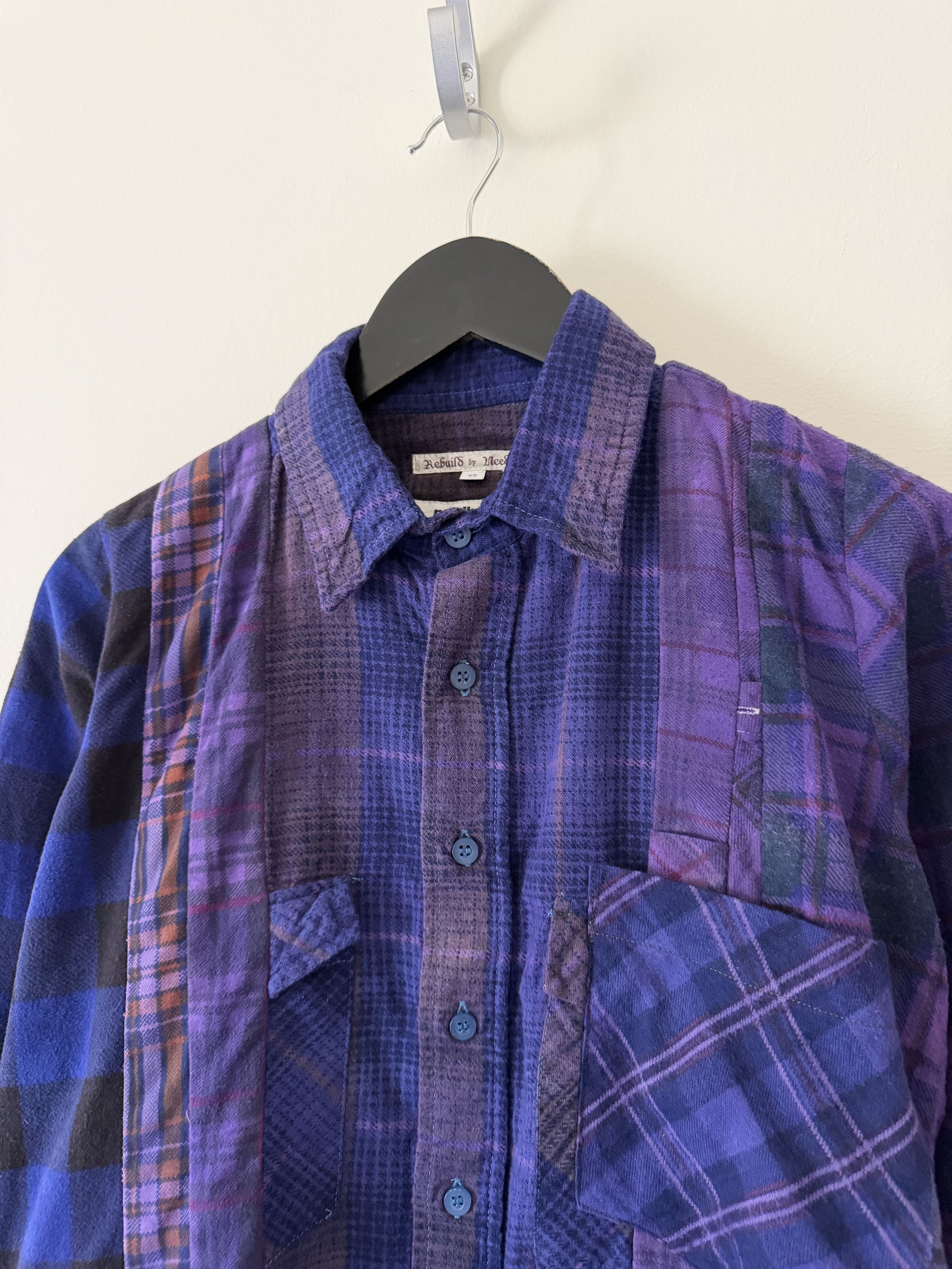 Needles Madhappy Needles Rebuild 7 Cuts Flannel in Overdyed Purple Size US XS / EU 42 / 0 - 2 Thumbnail