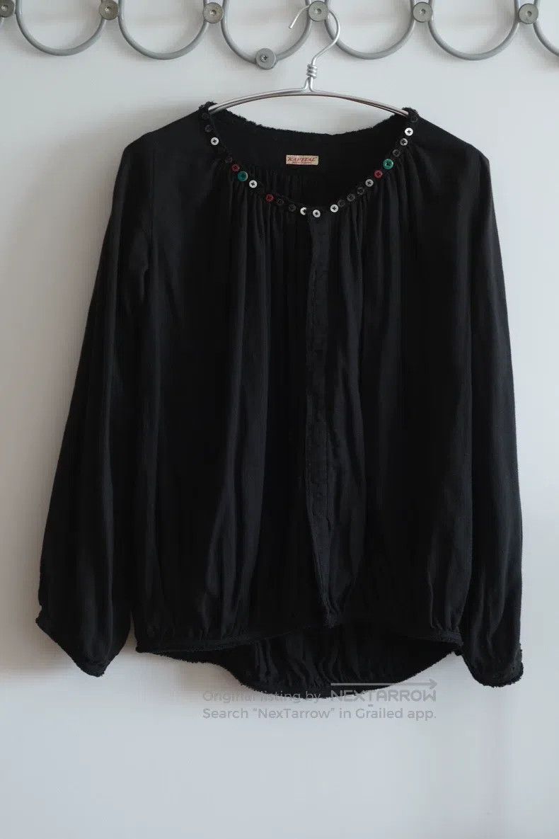 Kapital Kapital Natural color buckle black cotton shirt Size US XS / EU 42 / 0 - 1 Thumbnail